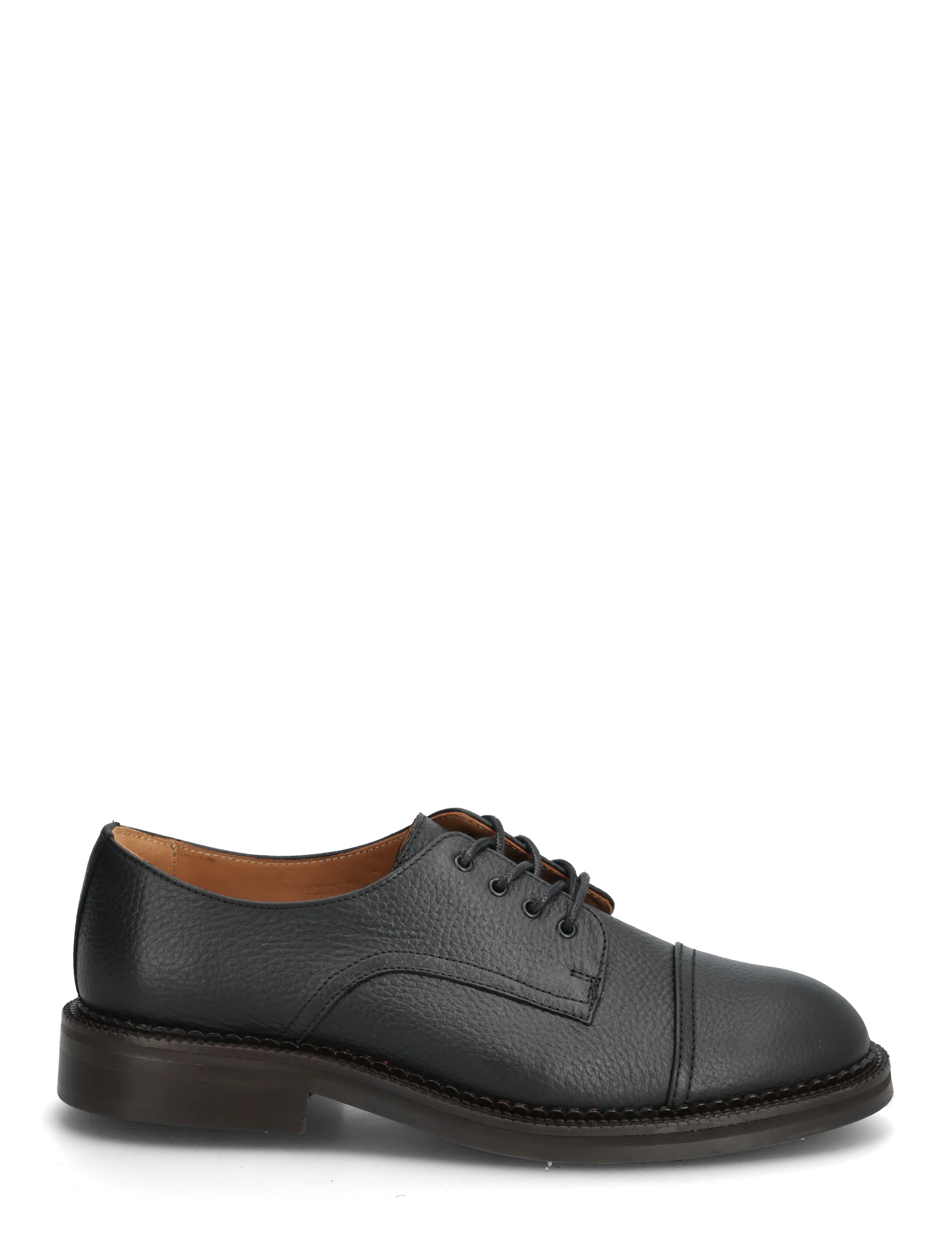 Selected - SLHOTIS LEATHER TOE-CAP SHOE - derby sko - black - 1