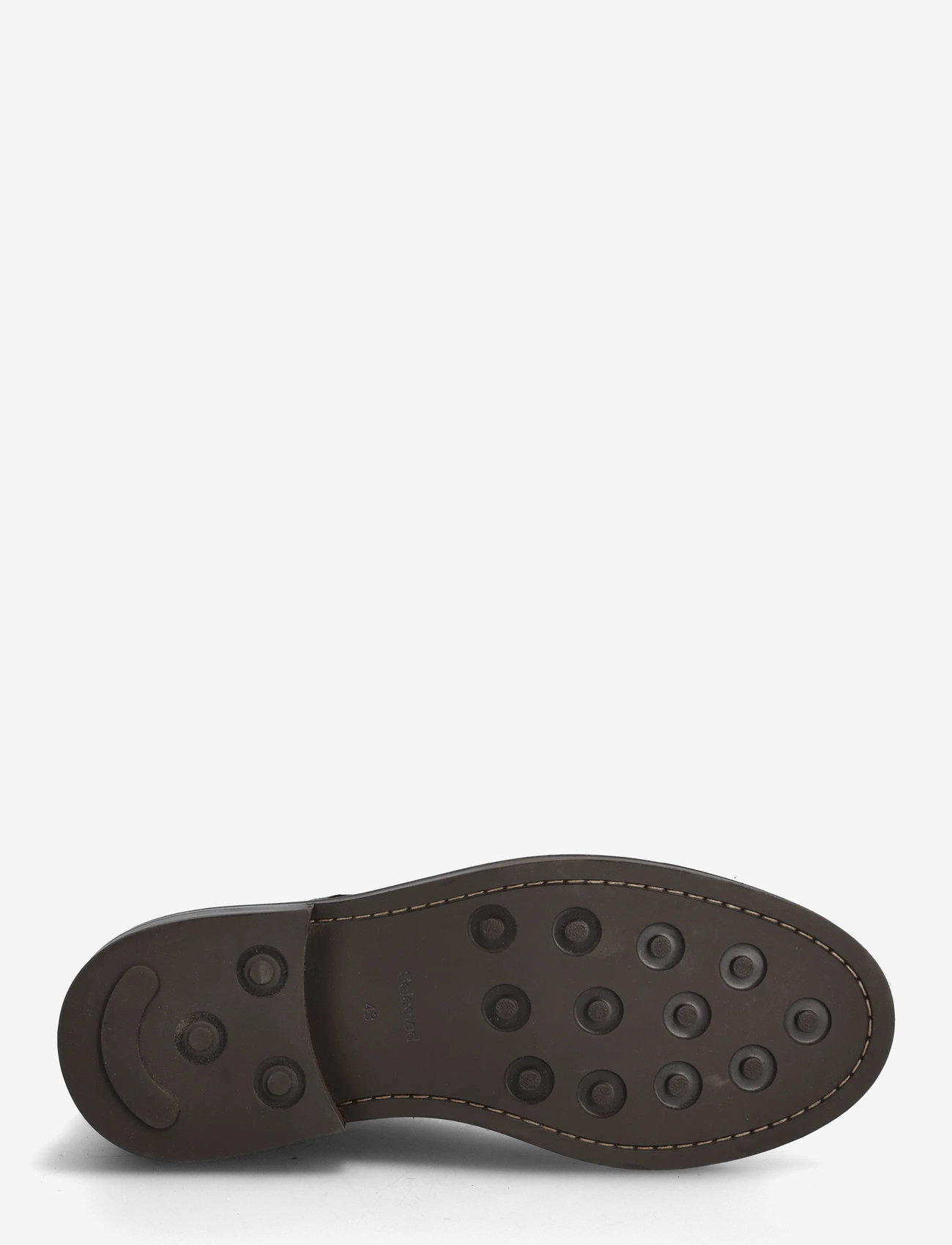 Selected - SLHOTIS LEATHER TOE-CAP SHOE - derby skór - black - 4