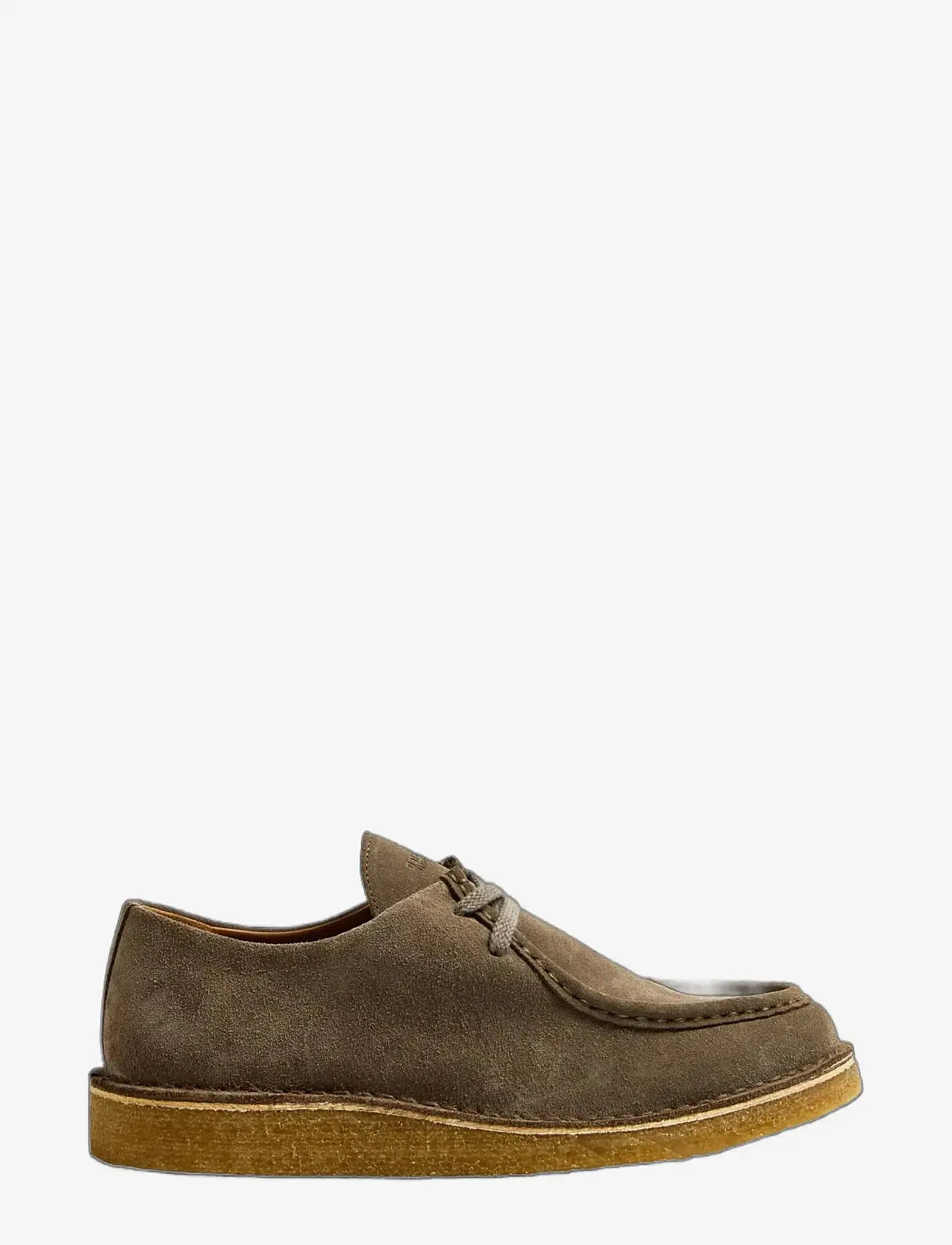 Selected - SLHCHRISTIAN SUEDE WEDGE MOC-TOE SHOE - moc-toe saapad - almondine - 0