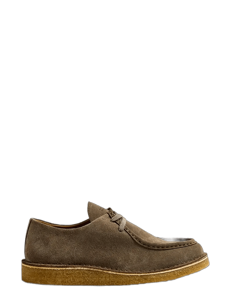 Selected - SLHCHRISTIAN SUEDE WEDGE MOC-TOE SHOE - moc-toe saapad - almondine - 0