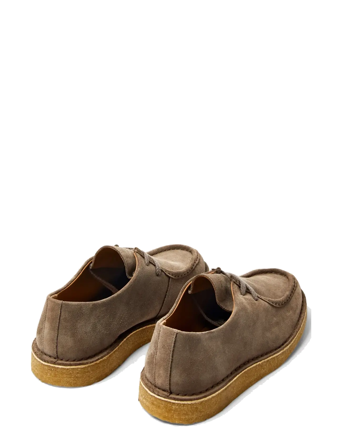 Selected - SLHCHRISTIAN SUEDE WEDGE MOC-TOE SHOE - moc toe skor - almondine - 1