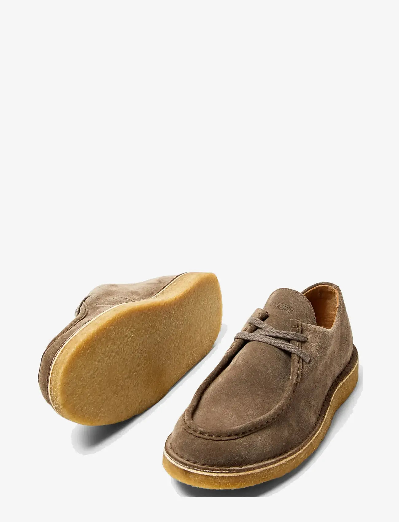 Selected - SLHCHRISTIAN SUEDE WEDGE MOC-TOE SHOE - moc-toe saapad - almondine - 2