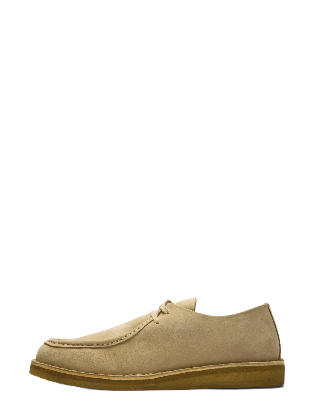 Selected SLHCHRISTIAN SUEDE WEDGE MOC-TOE SHOE - Skor - SAND / beige