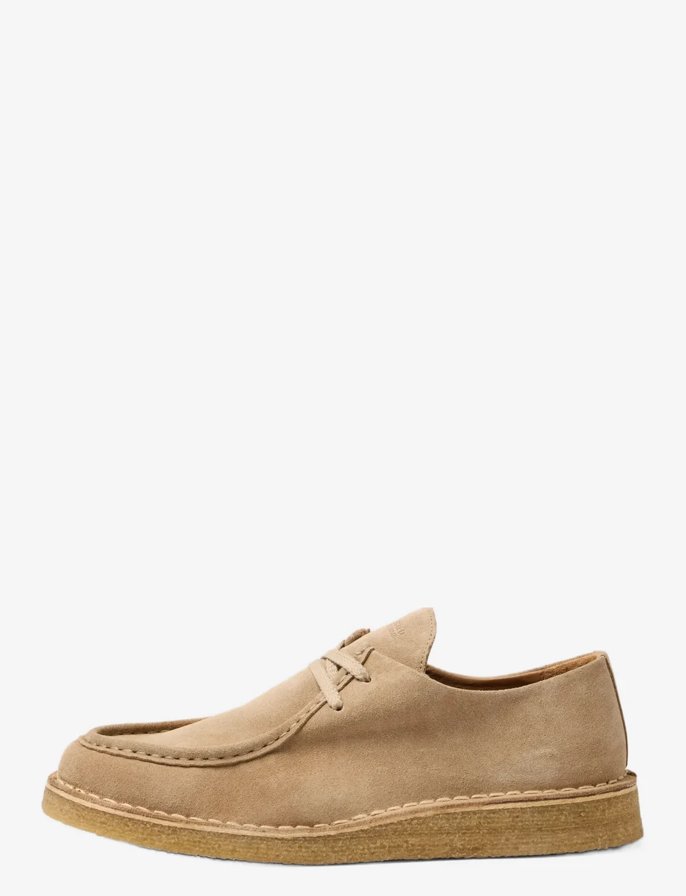 Selected - SLHCHRISTIAN SUEDE WEDGE MOC-TOE SHOE - moc toe sko - sand - 2