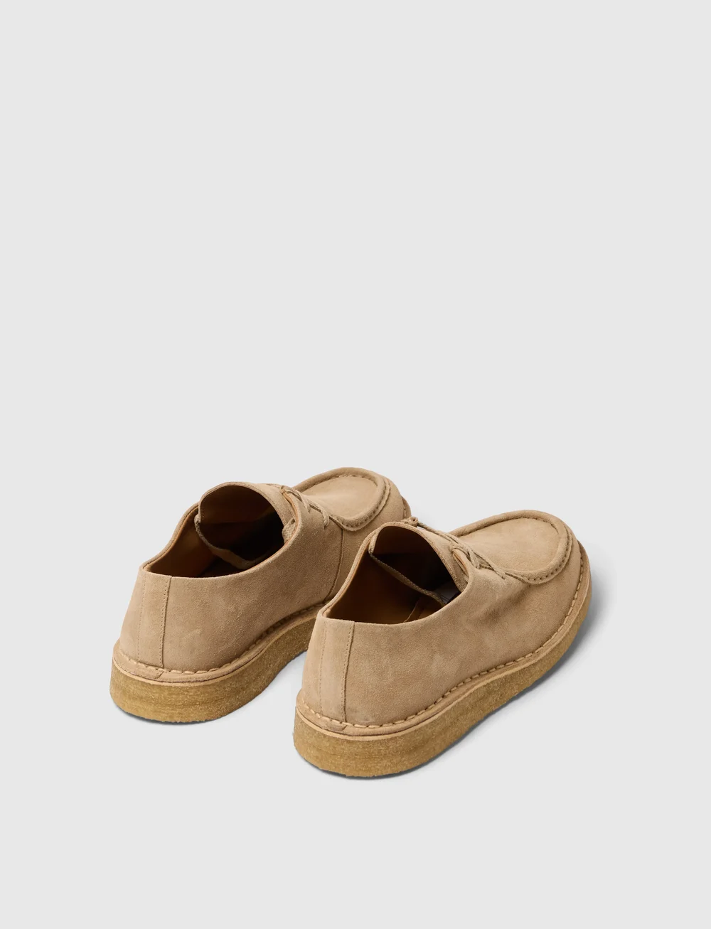 Selected - SLHCHRISTIAN SUEDE WEDGE MOC-TOE SHOE - moc toe sko - sand - 0