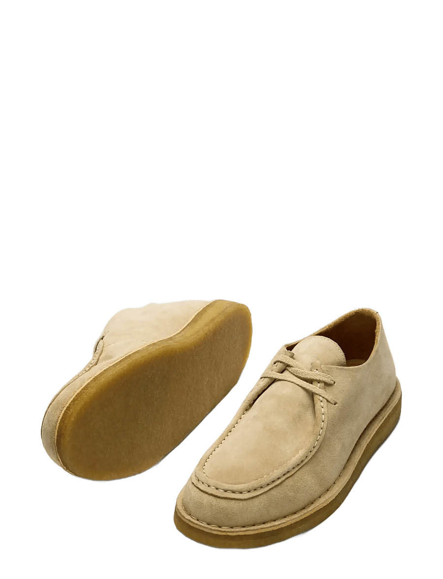 Selected - SLHCHRISTIAN SUEDE WEDGE MOC-TOE SHOE - moc toe sko - sand - 3