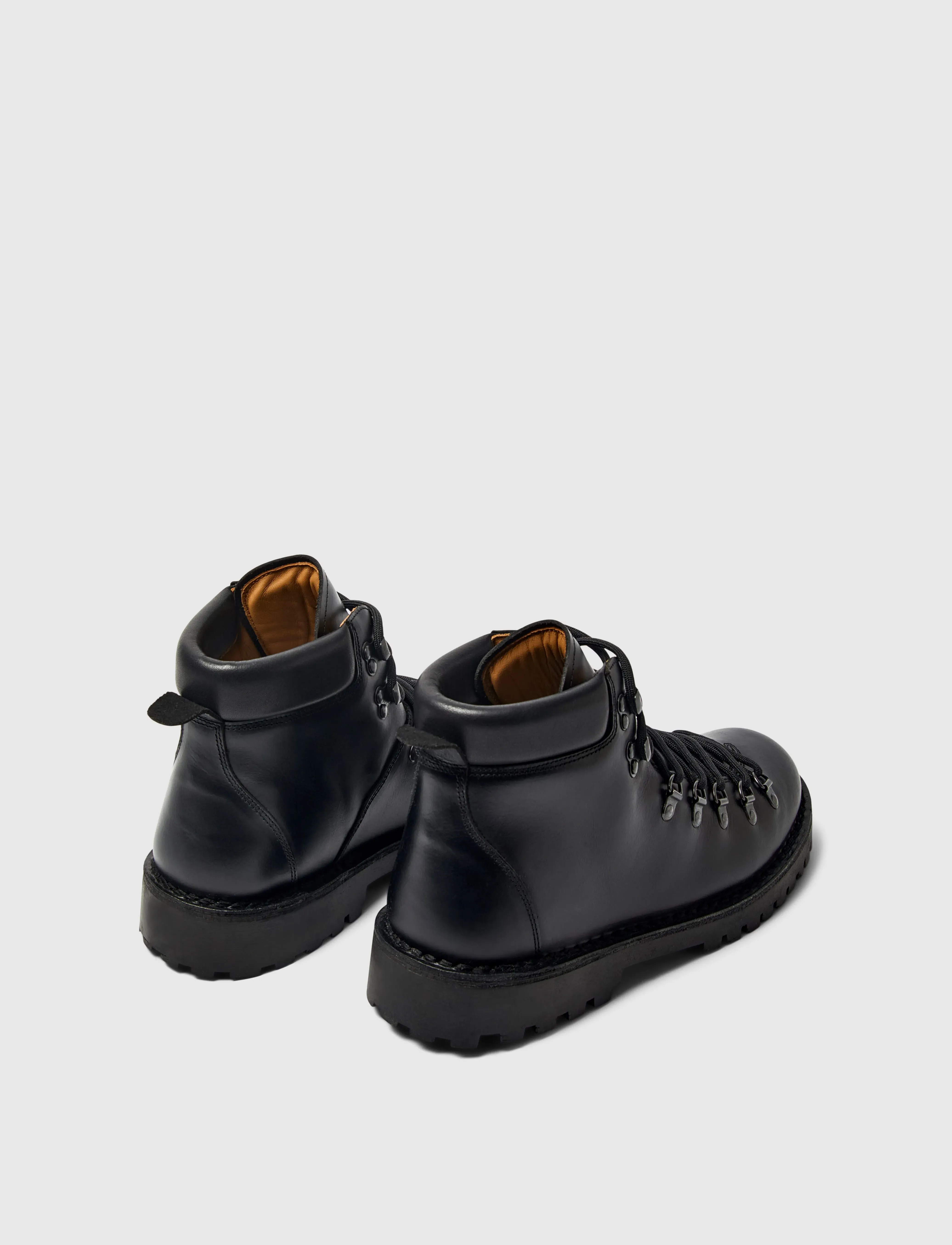 Selected SLHALFRED LEATHER W HIKING BOOT - Looks for less - BLACK / black