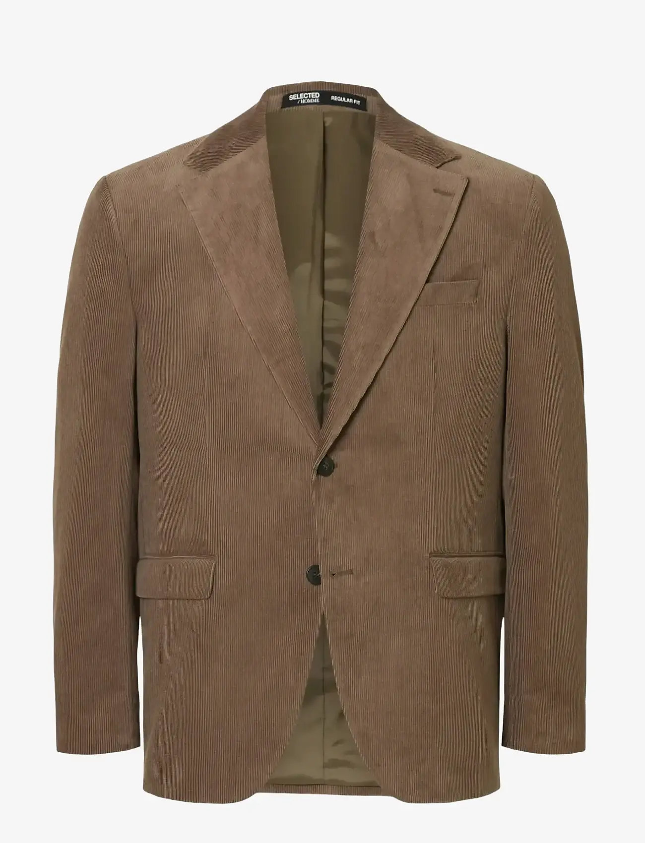 Selected - SLHREG-DUCA CORDUROY BLZ - einreiher - brownie - 1