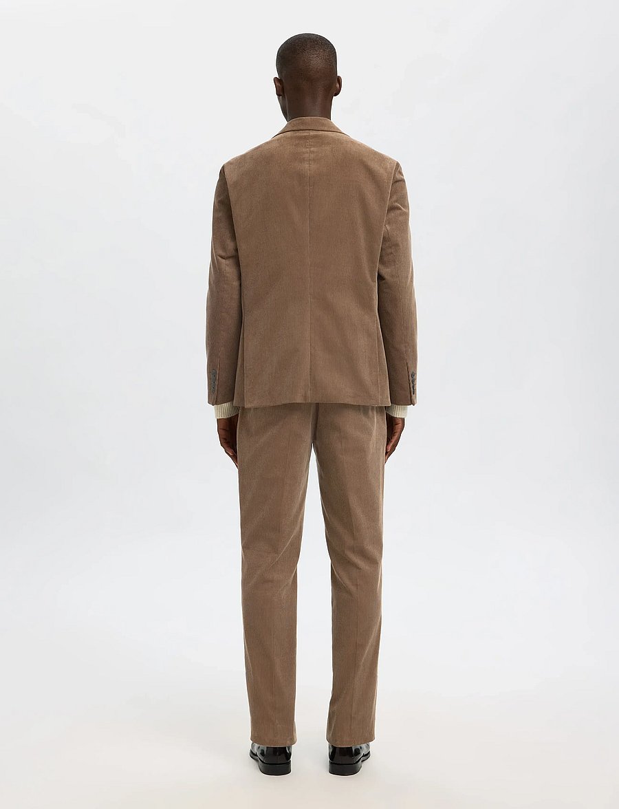 Selected - SLHREG-DUCA CORDUROY BLZ - enkeltradede blazere - brownie - 2