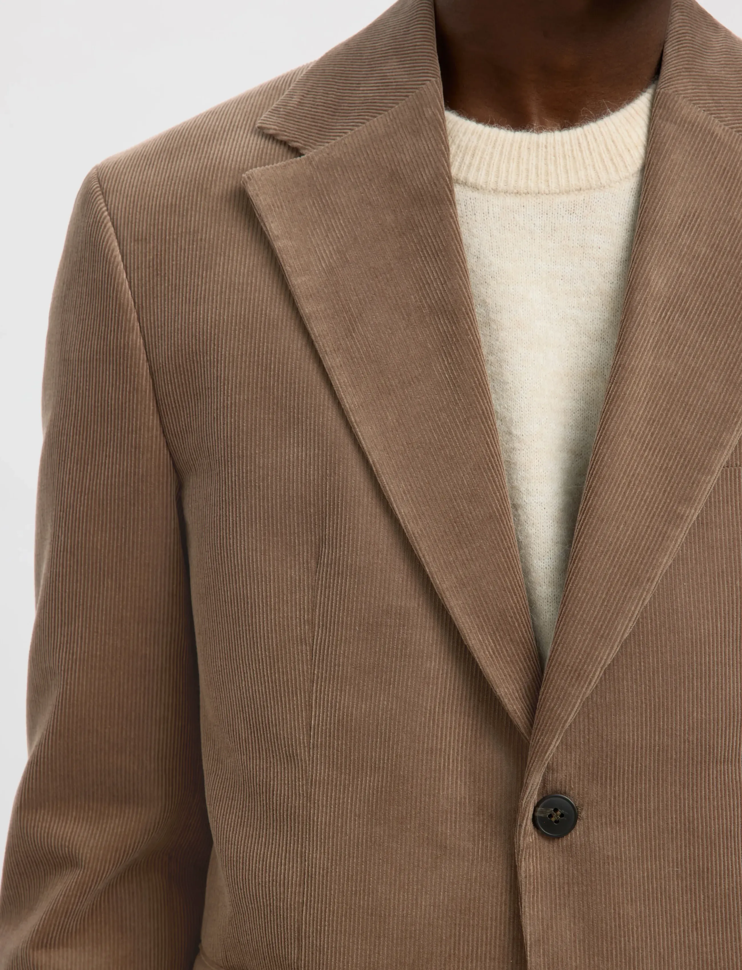 Selected - SLHREG-DUCA CORDUROY BLZ - enkeltradede blazere - brownie - 4