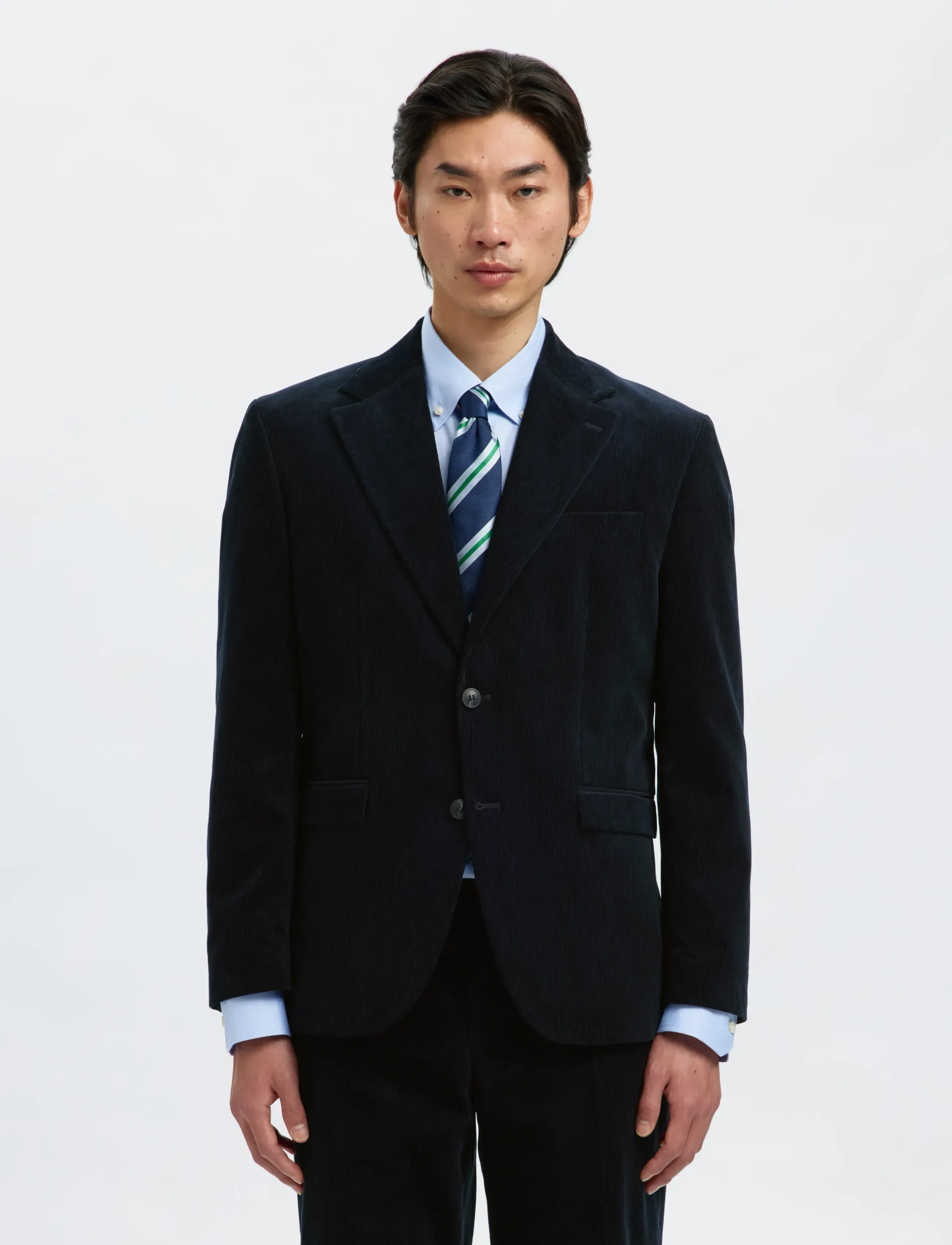Selected - SLHREG-DUCA CORDUROY BLZ - einreiher - sky captain - 0