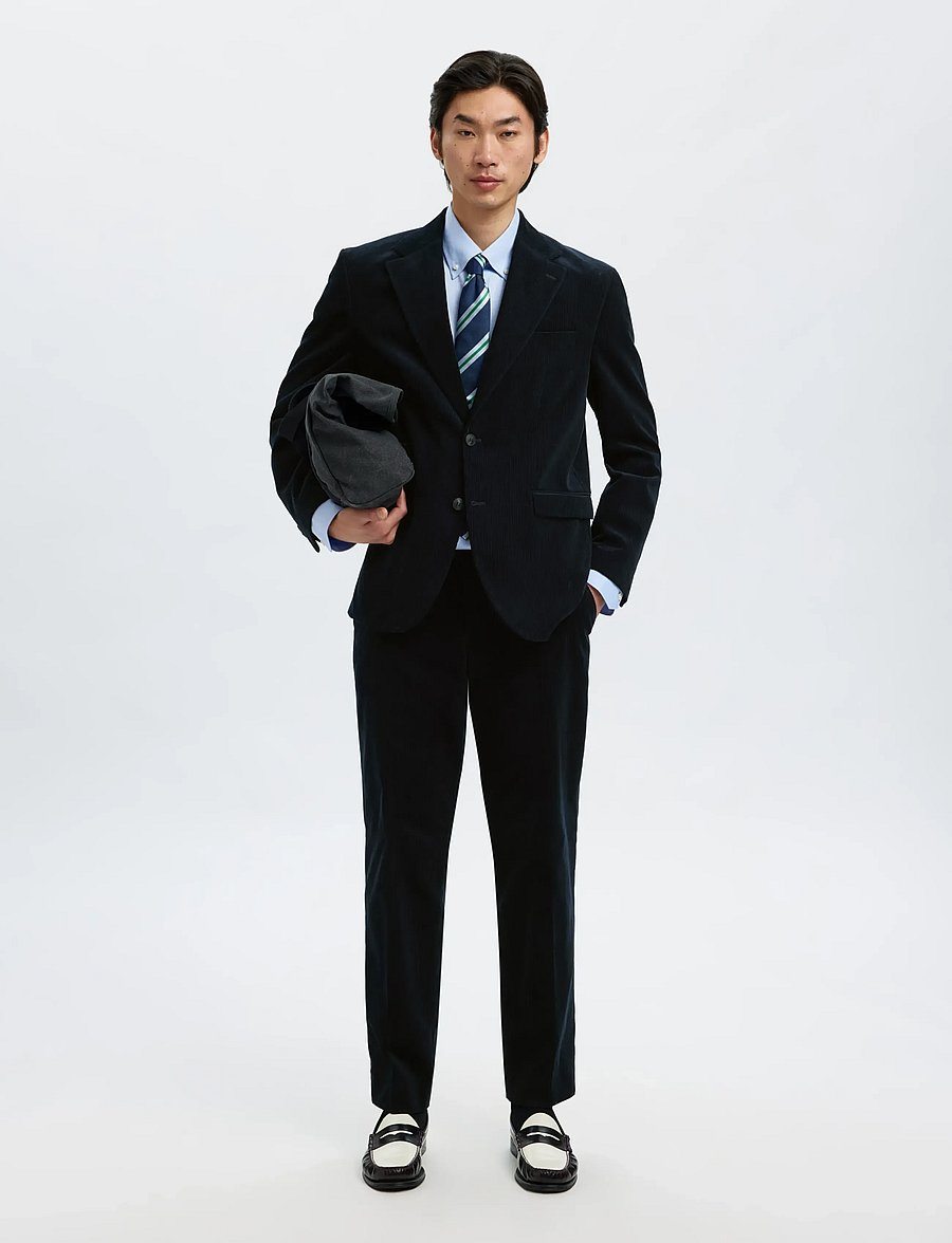 Selected - SLHREG-DUCA CORDUROY BLZ - einreiher - sky captain - 3