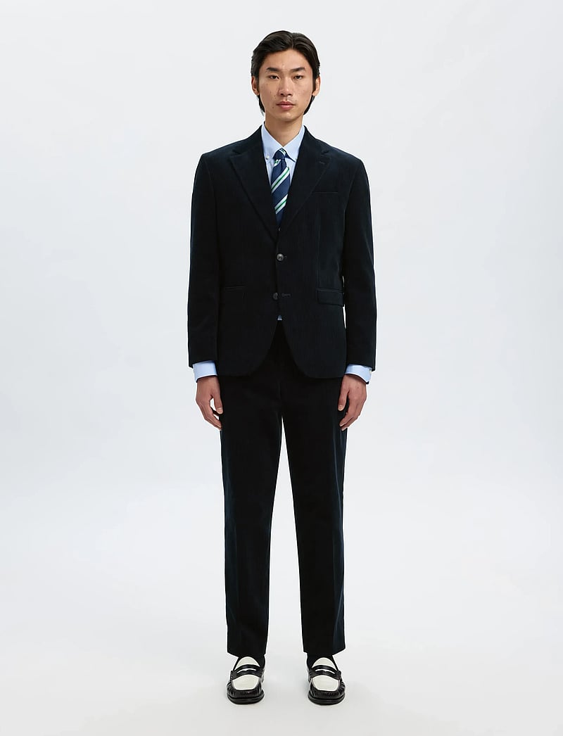 Selected - SLHREG-DUCA CORDUROY BLZ - enkelknäppta kavajer - sky captain - 4