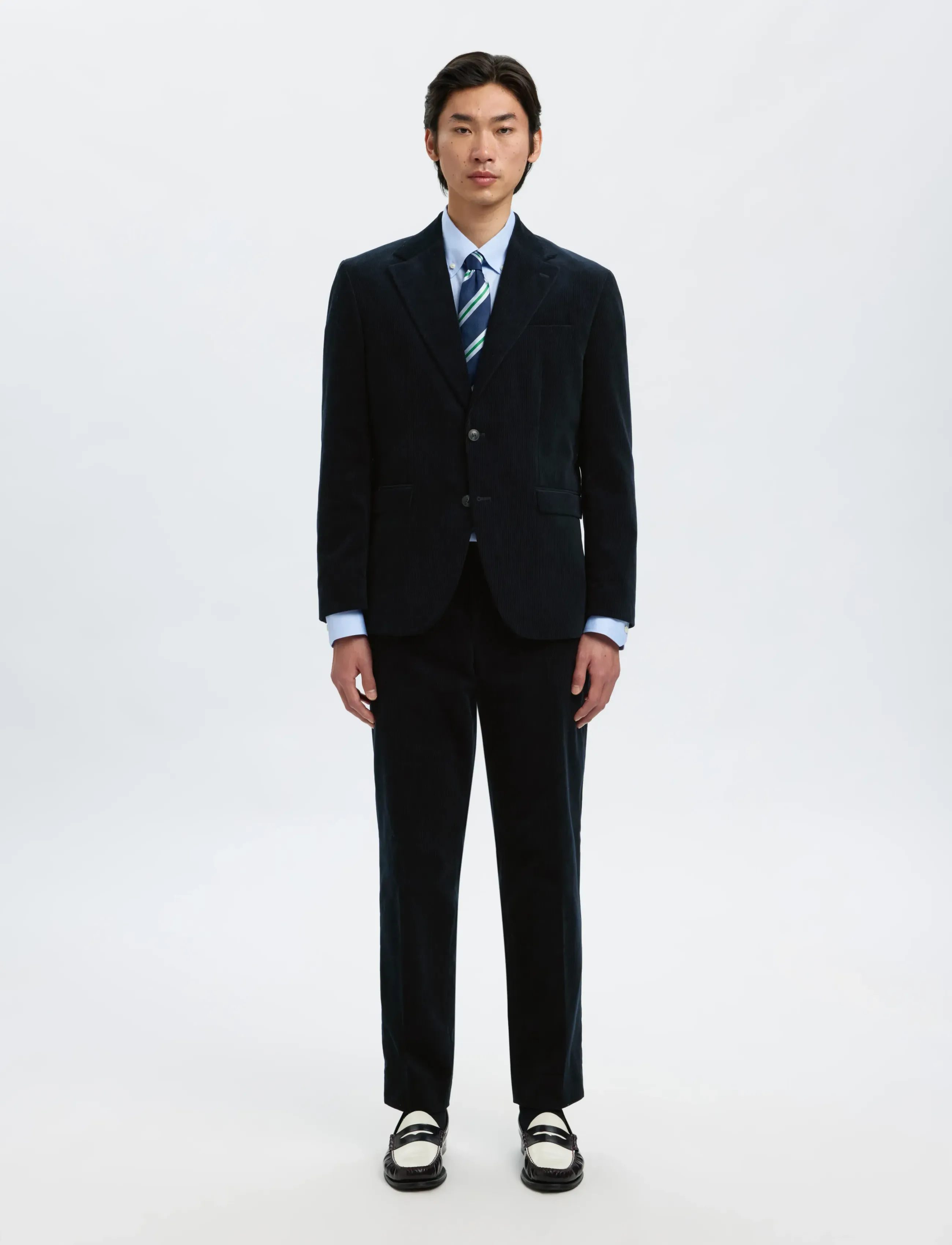 Selected - SLHREG-DUCA CORDUROY BLZ - einreiher - sky captain - 4