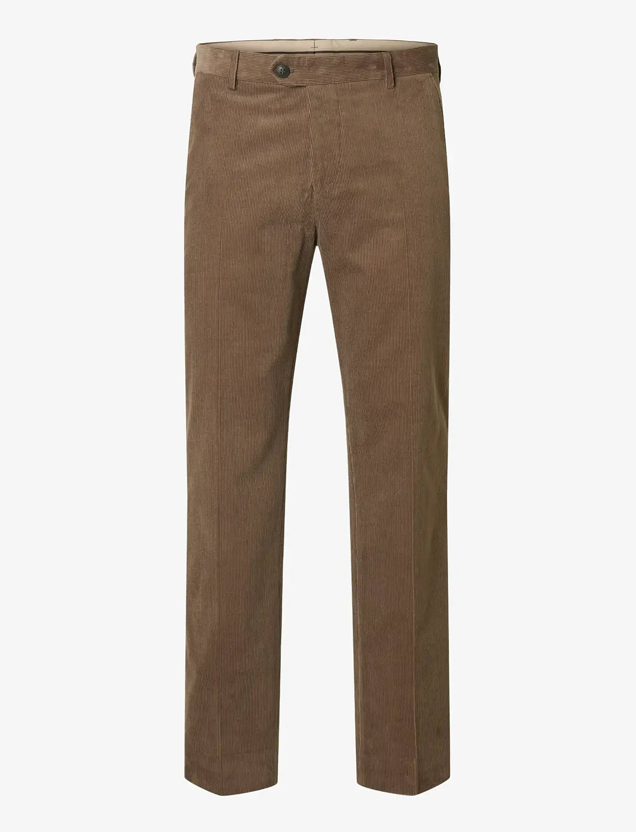Selected - SLHREG-DUCA CORDUROY TRS - casual bukser - brownie - 1