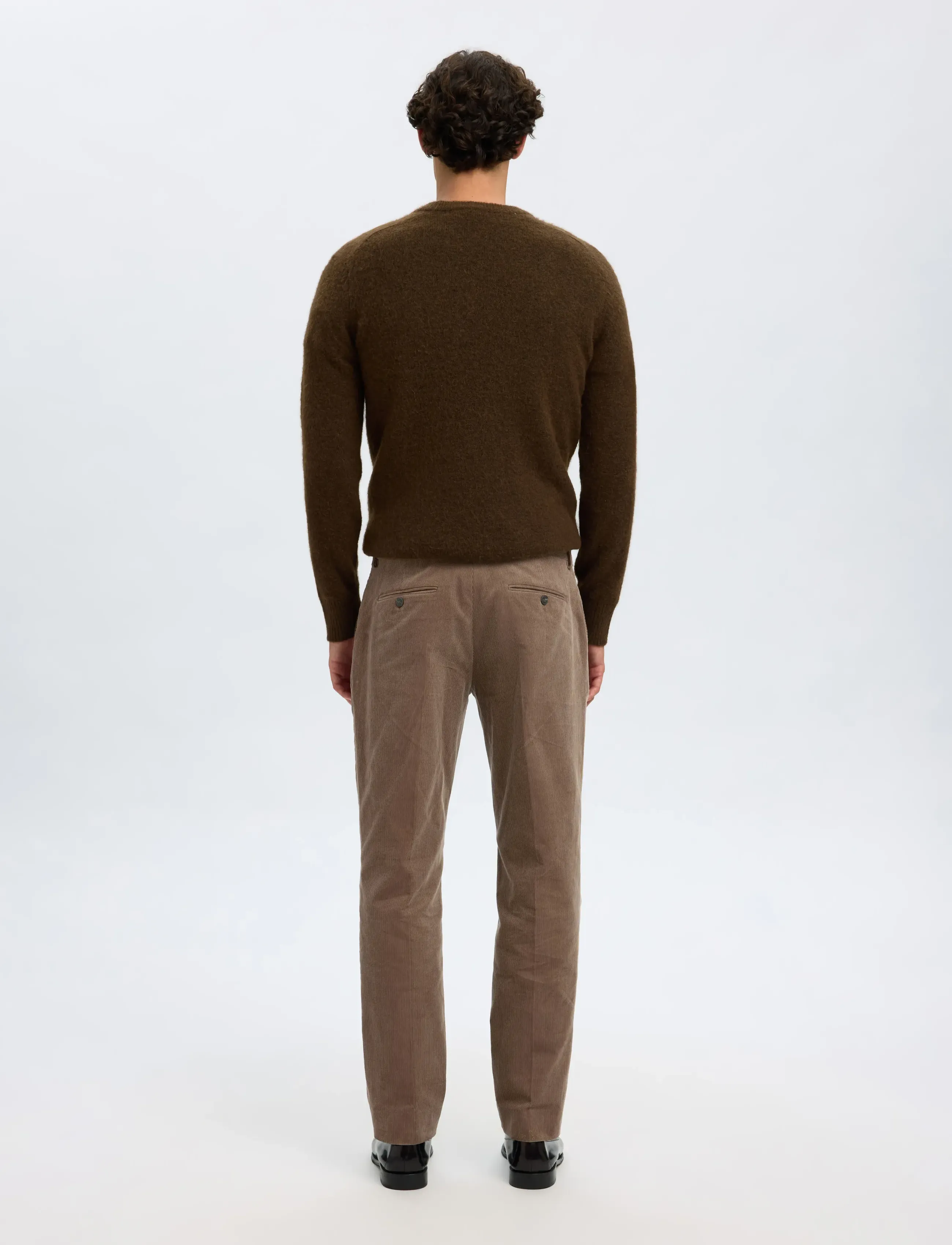 Selected - SLHREG-DUCA CORDUROY TRS - casual - brownie - 2