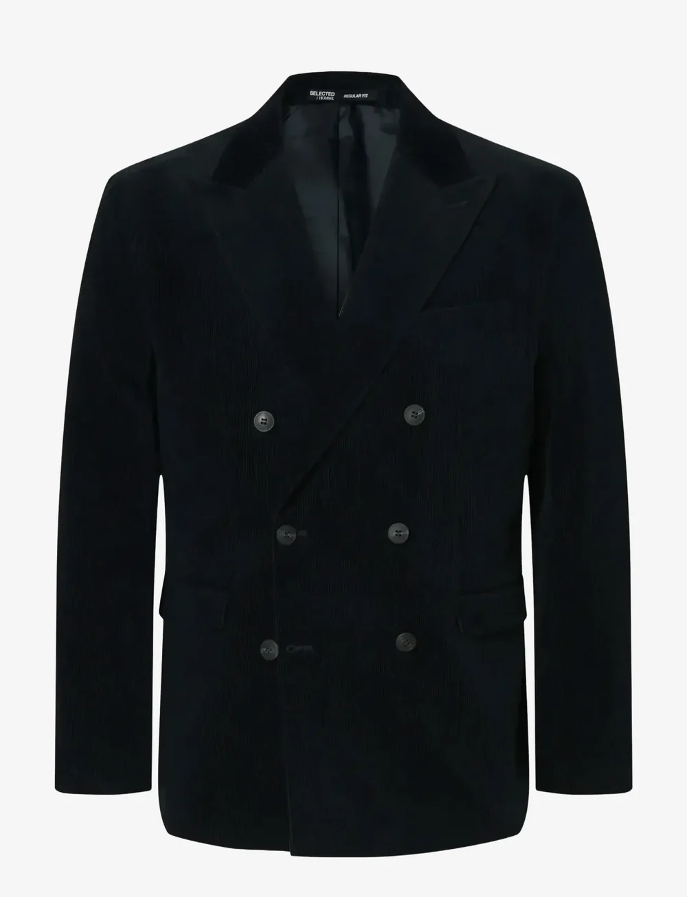 Selected - SLHREG-DUCA CORDUROY DB PEAK BLZ - dubbelknäppta kavajer - sky captain - 1