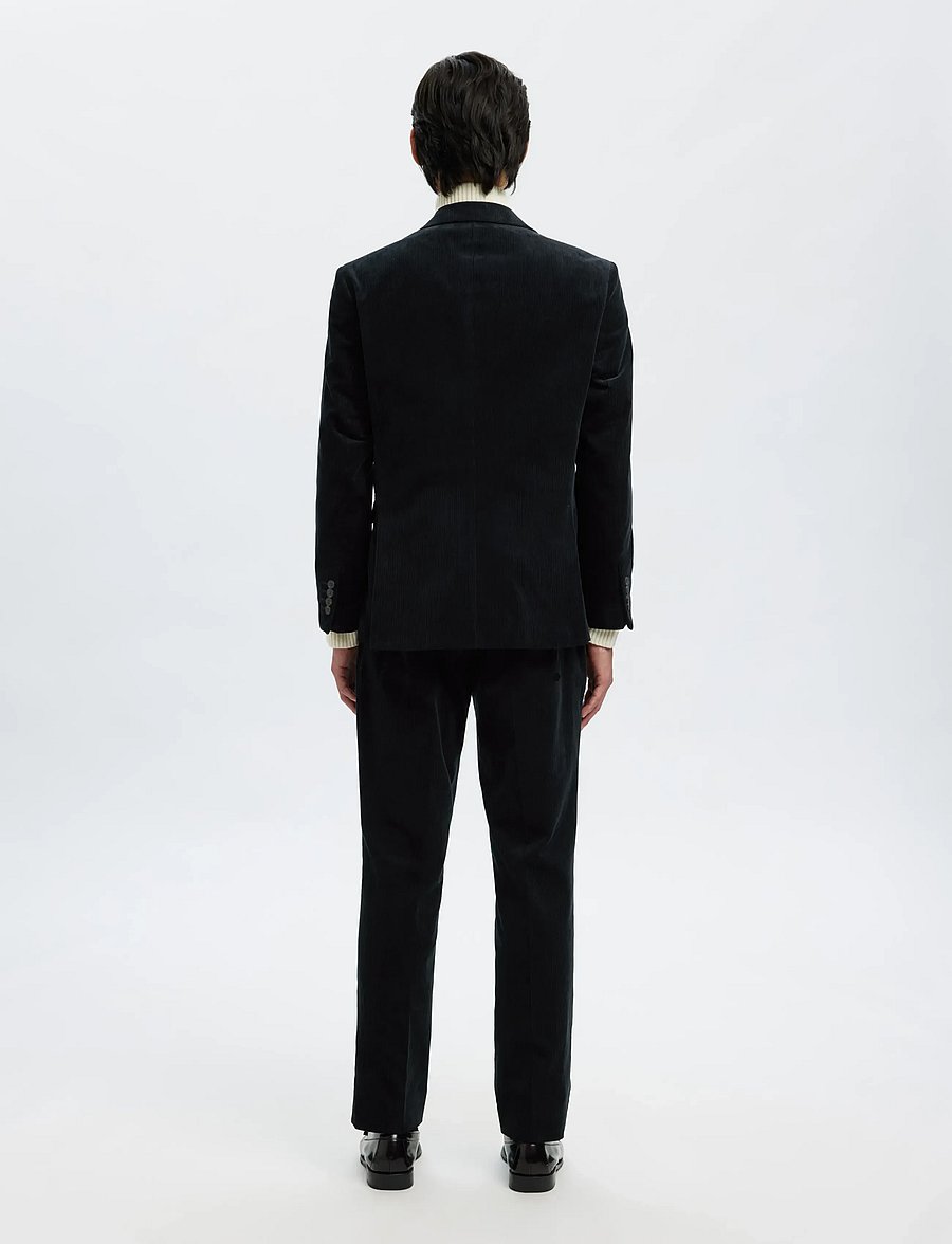Selected - SLHREG-DUCA CORDUROY DB PEAK BLZ - zweireiher - sky captain - 2