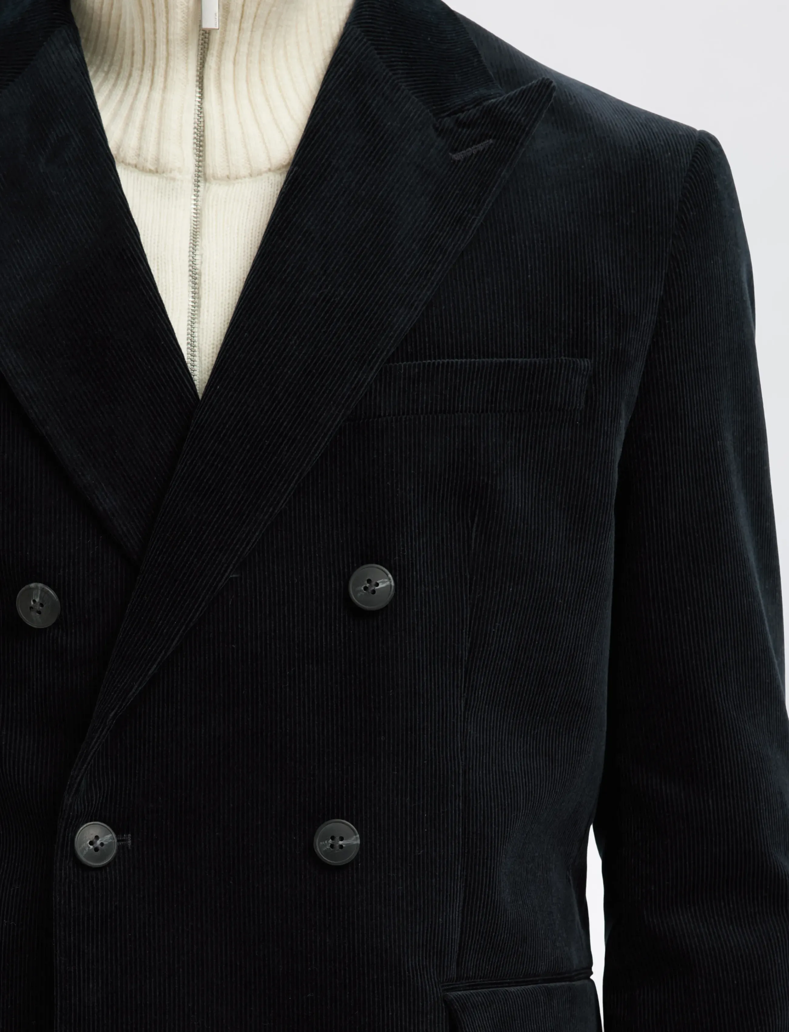Selected - SLHREG-DUCA CORDUROY DB PEAK BLZ - zweireiher - sky captain - 4