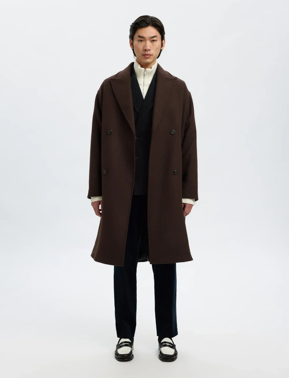 Selected - SLHREG-DUCA CORDUROY DB PEAK BLZ - dubbelknäppta kavajer - sky captain - 5