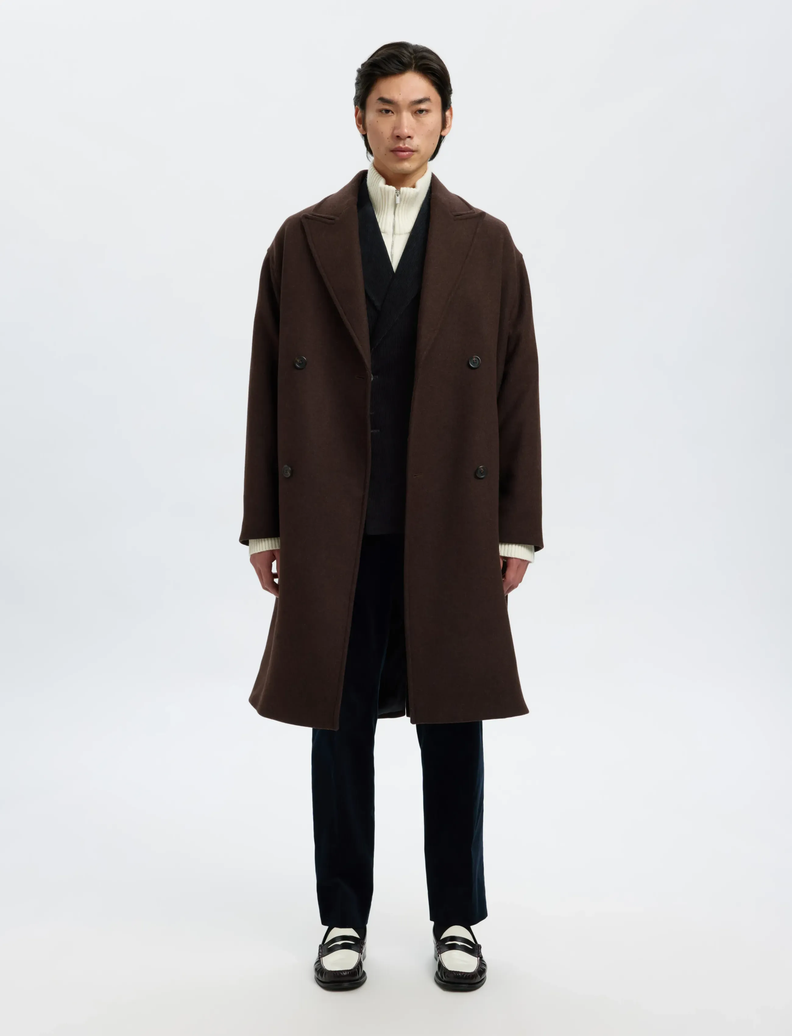 Selected - SLHREG-DUCA CORDUROY DB PEAK BLZ - zweireiher - sky captain - 5