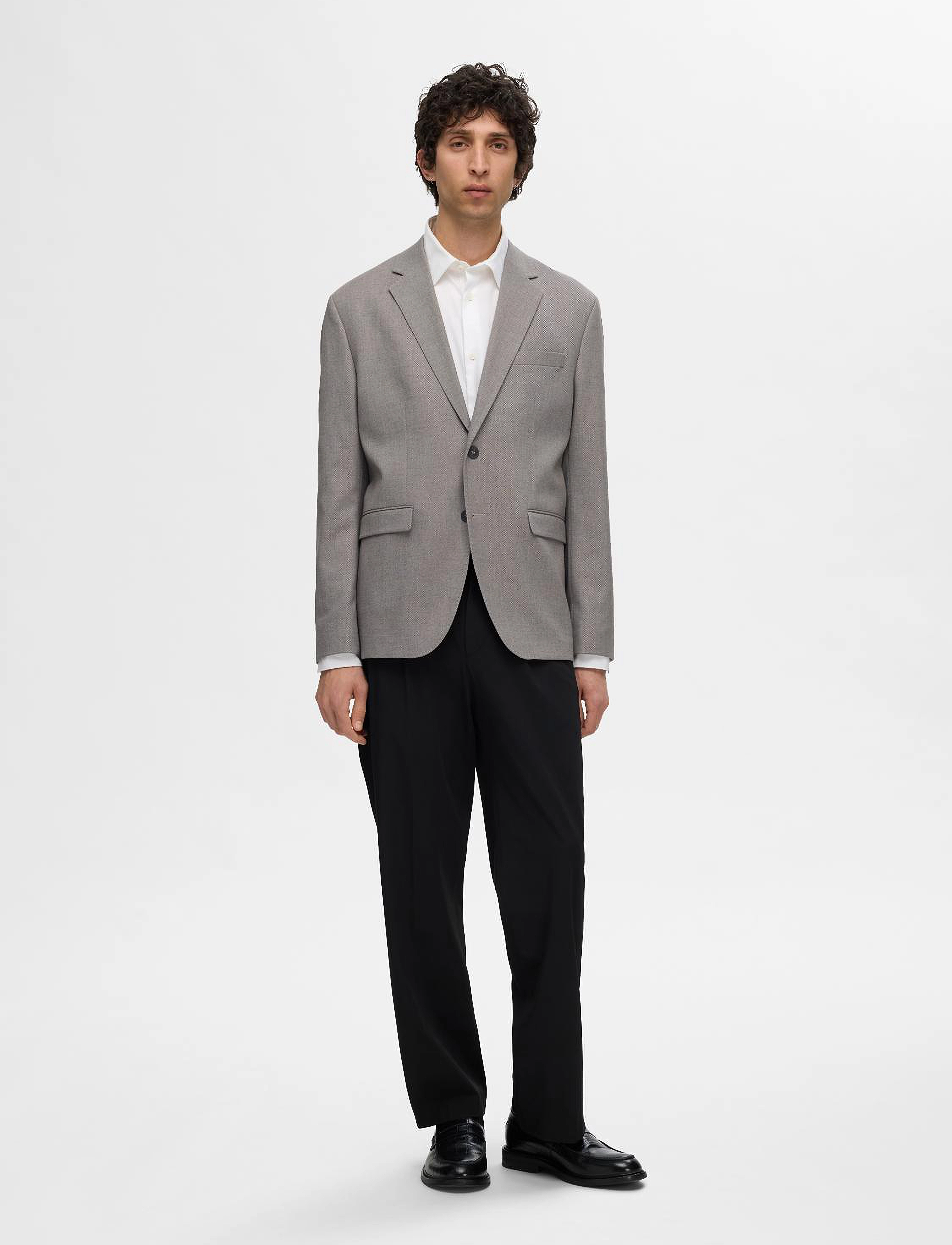 Selected - SLHREG-ODELL TWILL BLZ - enkeltradede blazere - sand - 5