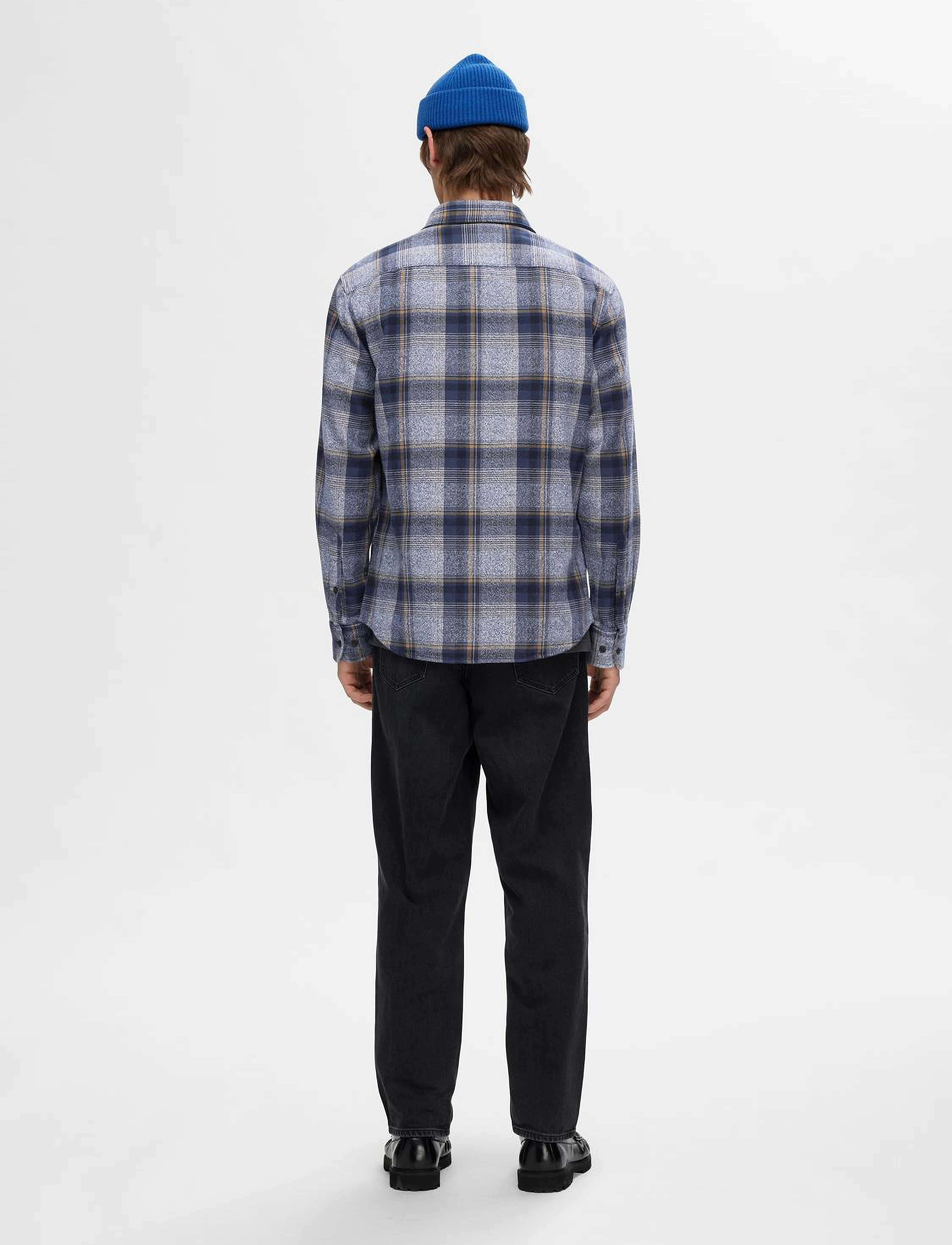 Selected - SLHREGOWEN-GRINDLE CHECK SHIRT LS - sky captain - 2