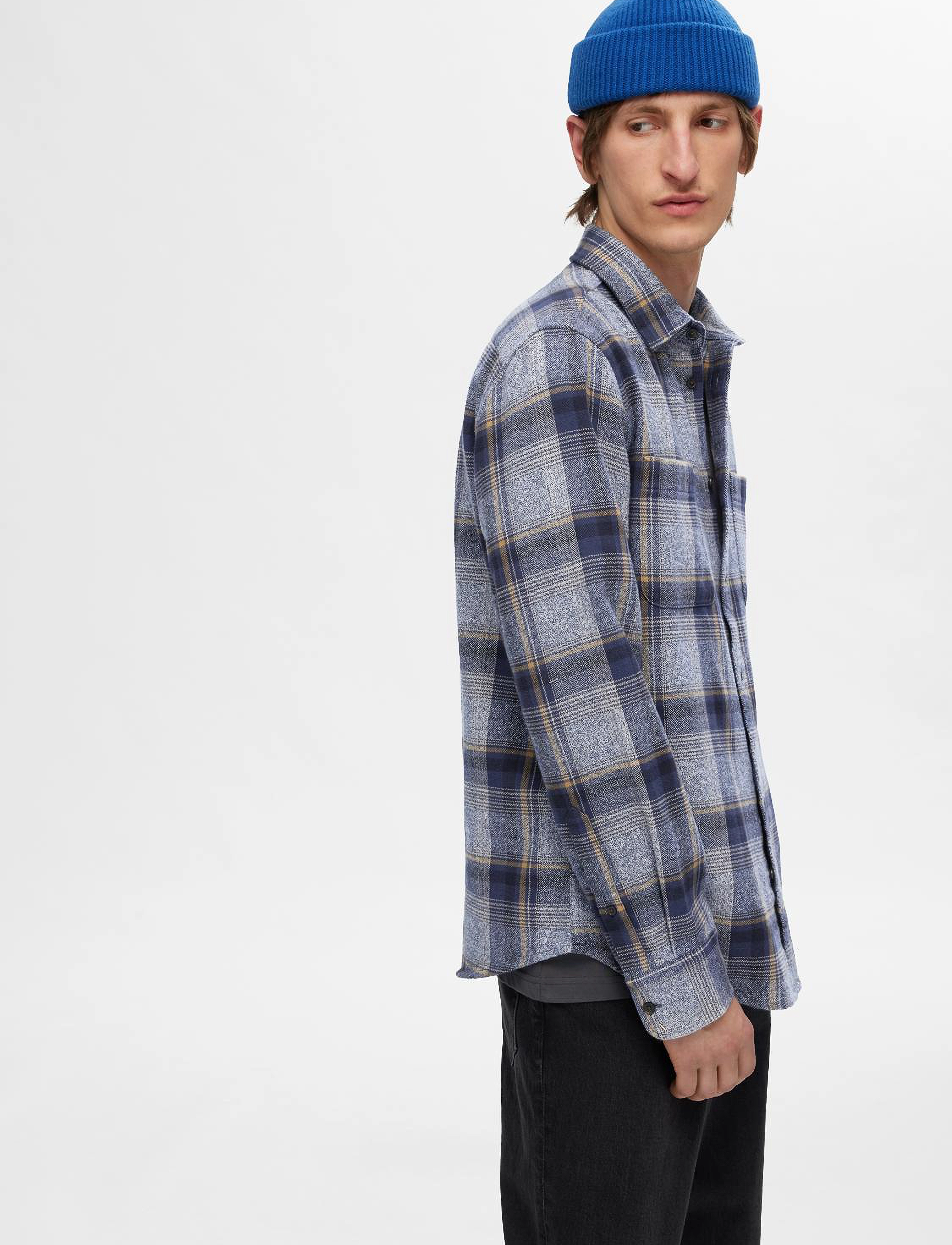 Selected - SLHREGOWEN-GRINDLE CHECK SHIRT LS - sky captain - 5