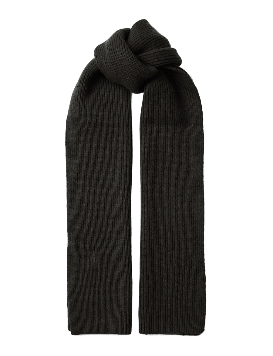 Selected - SLMMASON MERINO WOOL KNIT SCARF - winterschals - peat - 0