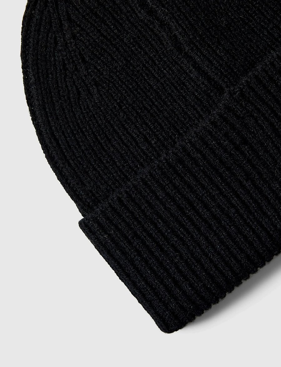 Selected - SLMMASON MERINO WOOL BEANIE - shop by occasion - black - 3
