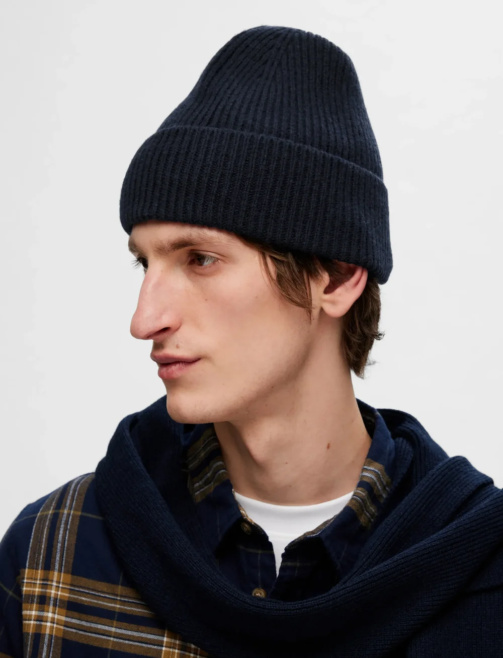Selected - SLHMASON MERINO WOOL BEANIE - kollektioner - sky captain - 3