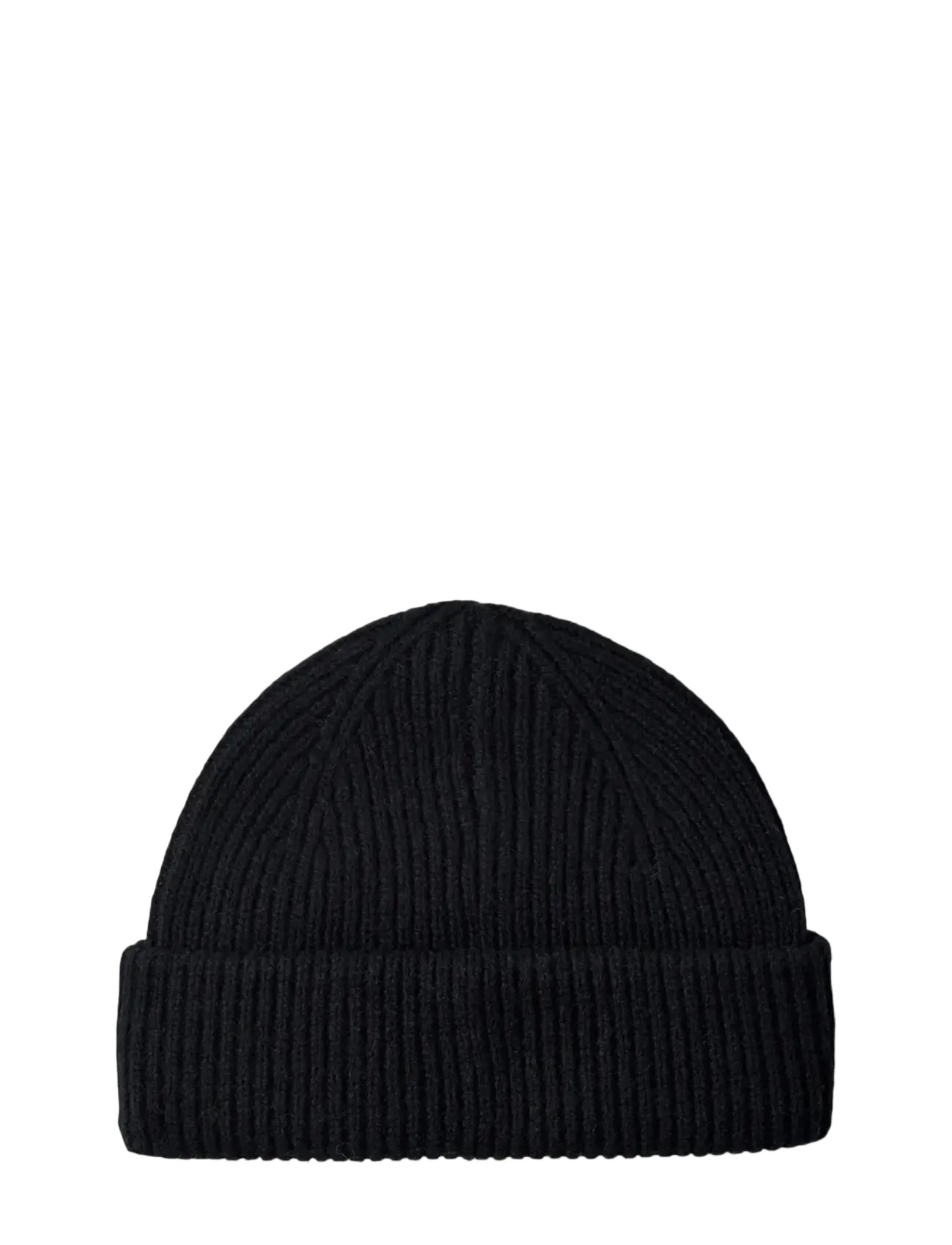 Selected SLMMASON MERINO SAILOR WOOL BEANIE - Accessoires - BLACK / black