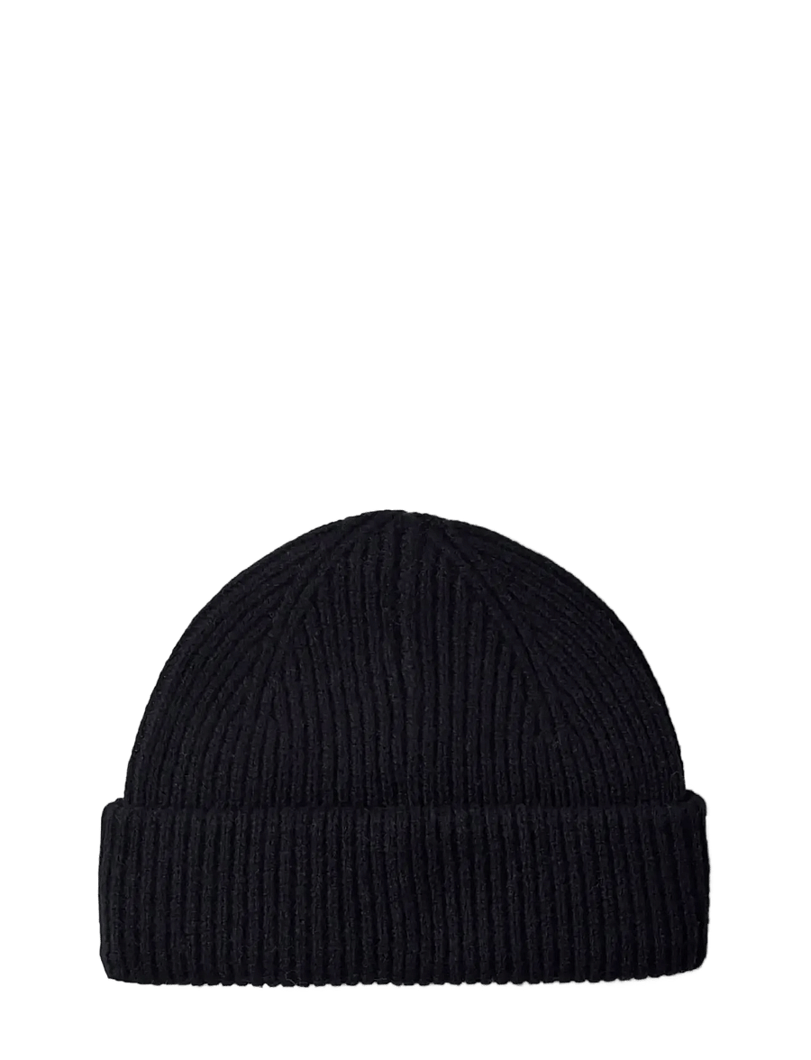 Selected - SLMMASON MERINO SAILOR WOOL BEANIE - nach anlass kaufen - black - 1