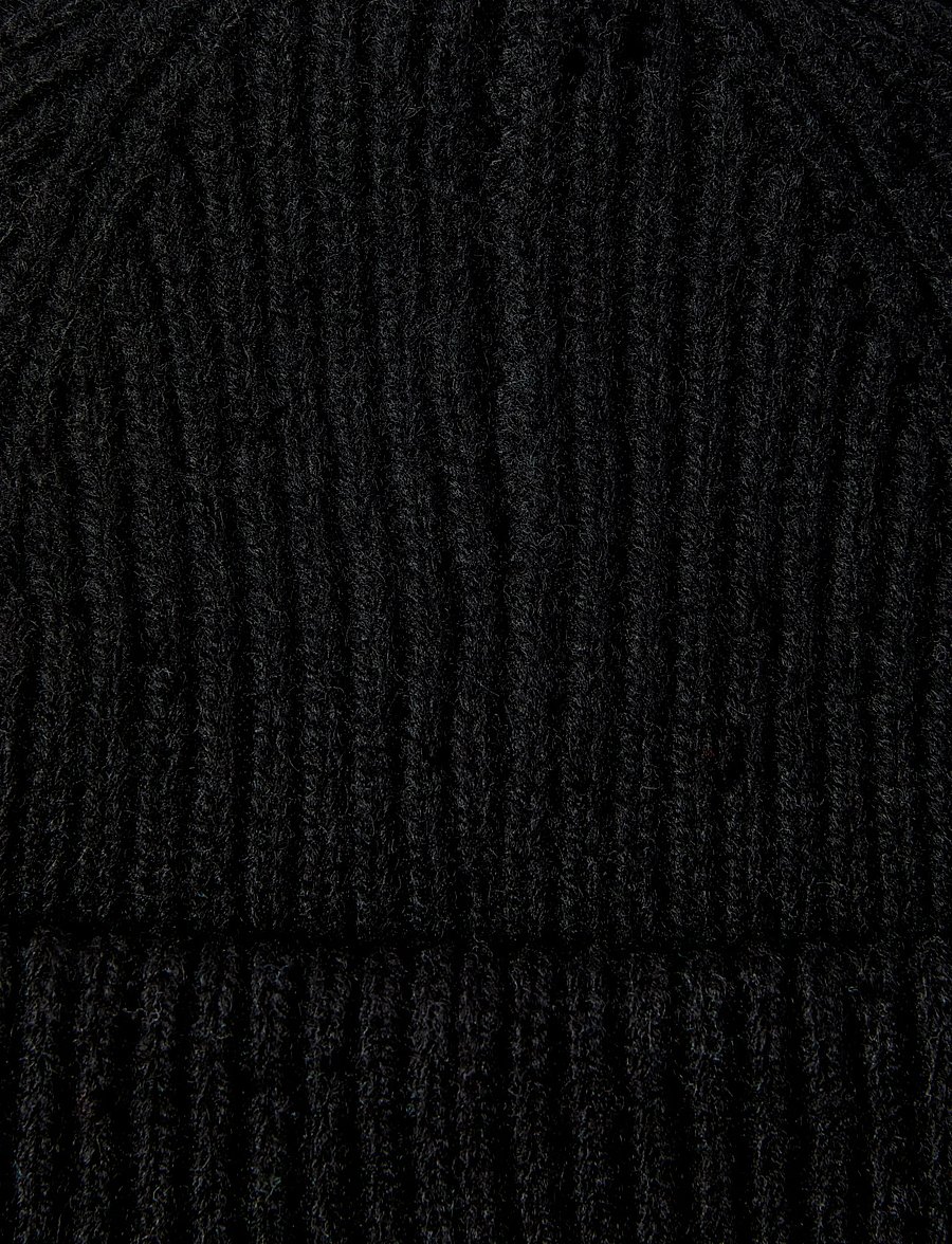 Selected - SLMMASON MERINO SAILOR WOOL BEANIE - nach anlass kaufen - black - 2