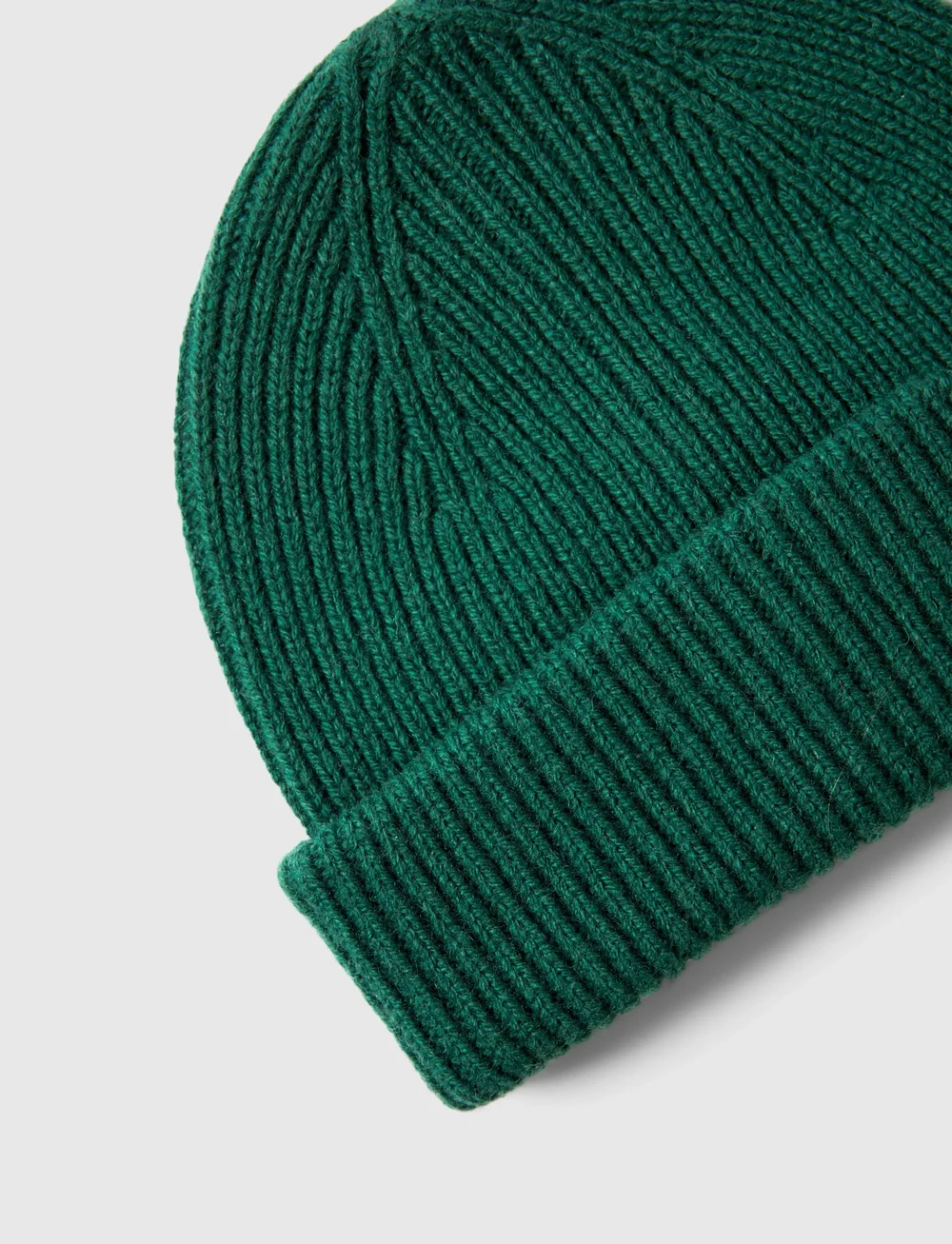 Selected - SLHMASON MERINO SAILOR WOOL BEANIE - kollektionen - dark green - 3