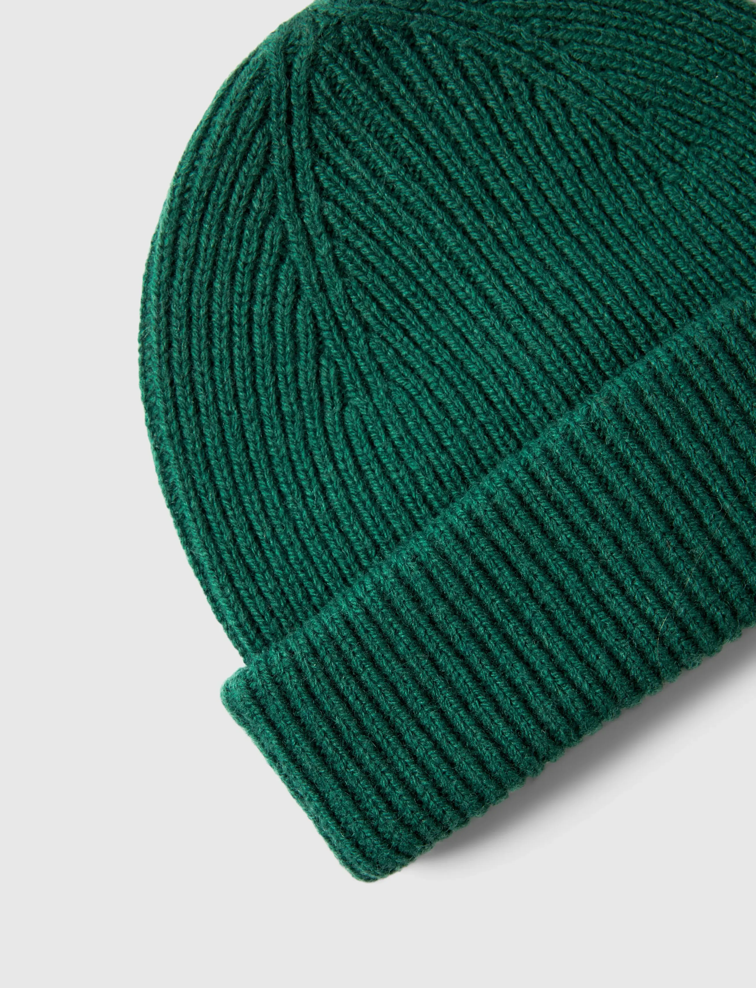 Selected - SLMMASON MERINO SAILOR WOOL BEANIE - shop efter anledning - dark green - 3