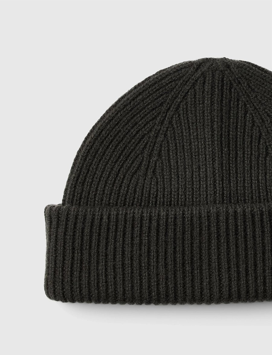 Selected - SLMMASON MERINO SAILOR WOOL BEANIE - nach anlass kaufen - peat - 3
