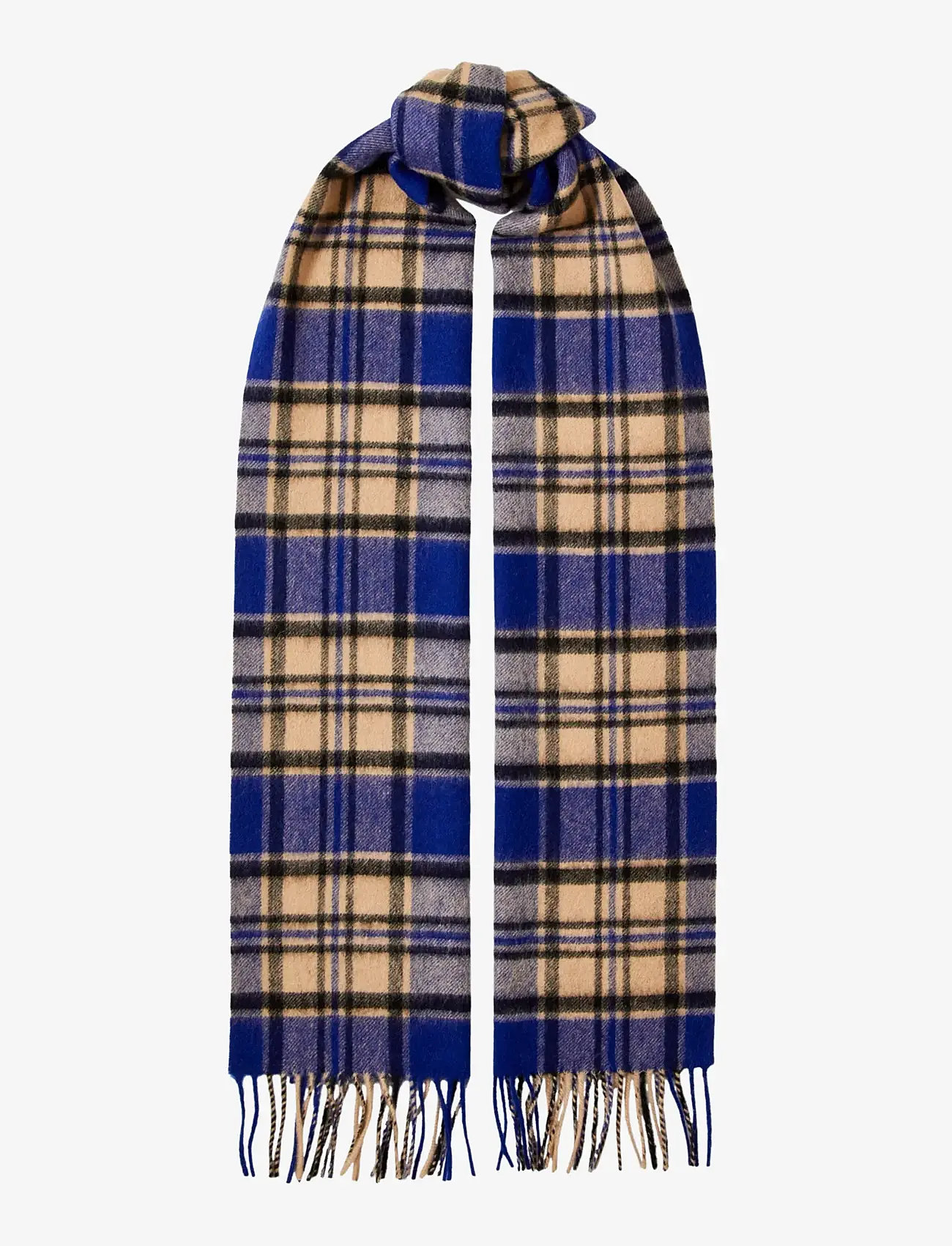 Selected - SLMTOPE WOOL CHECK SCARF - halsdukar - set sail - 1