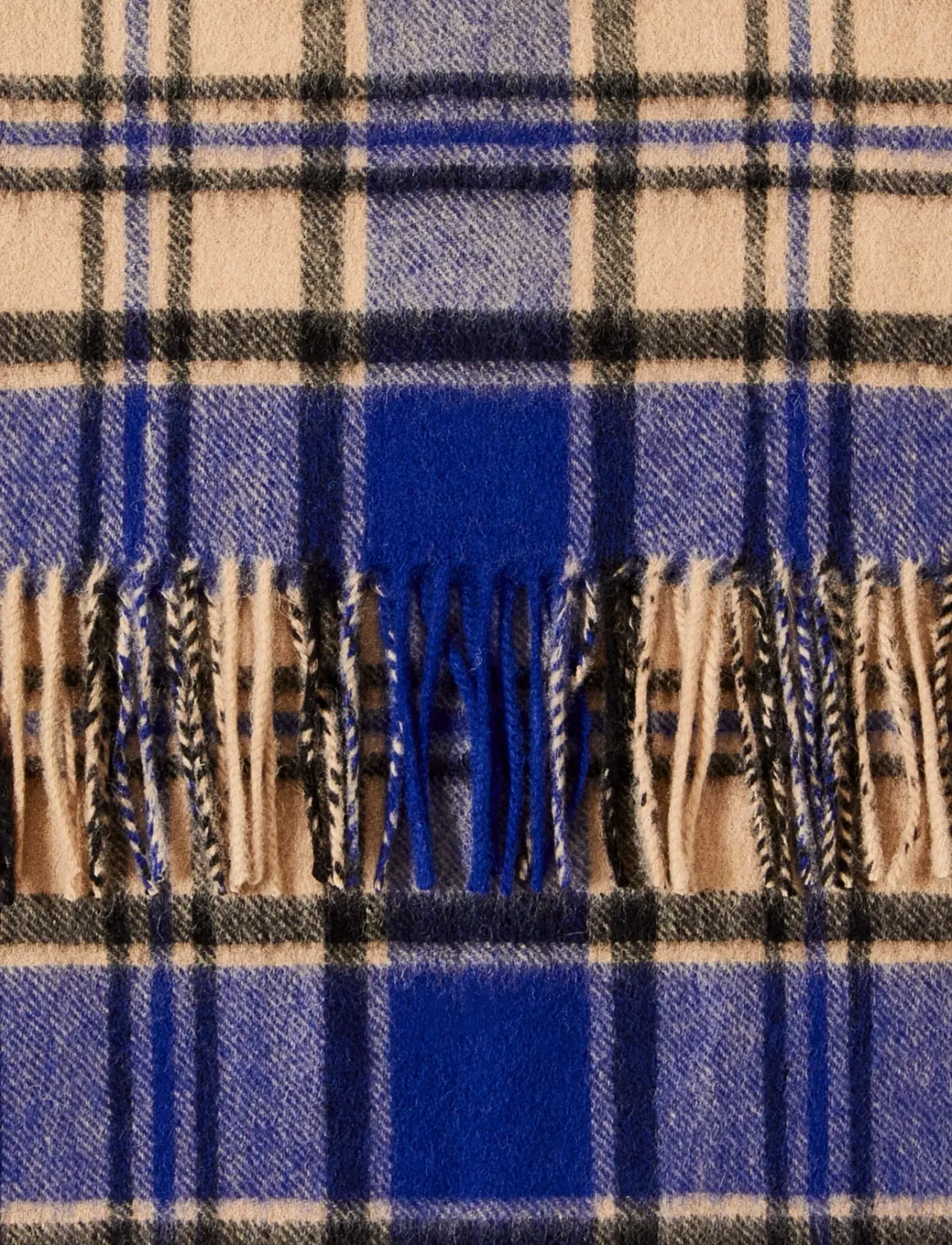 Selected SLMTOPE WOOL CHECK SCARF - Aksessuaarid - SET SAIL / blue