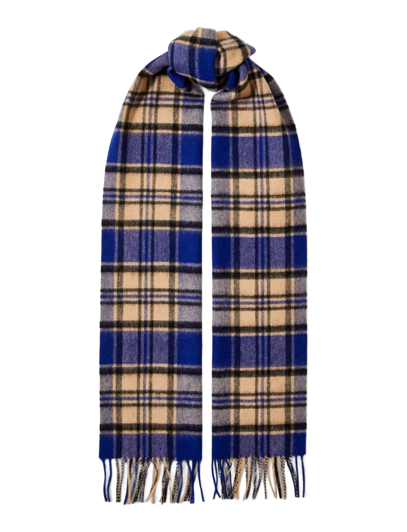 Selected - SLMTOPE WOOL CHECK SCARF - accessories - set sail - 2
