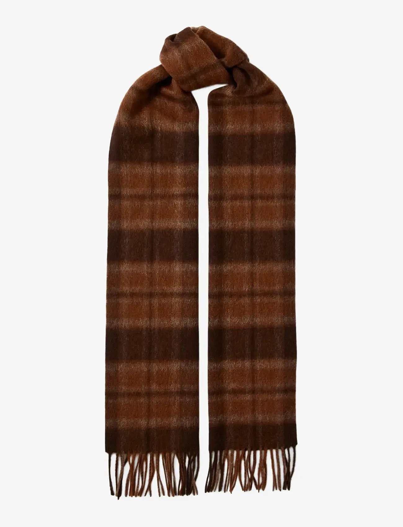 Selected - SLMTOPE WOOL CHECK SCARF - Šalikai žiemai - soft silt - 0