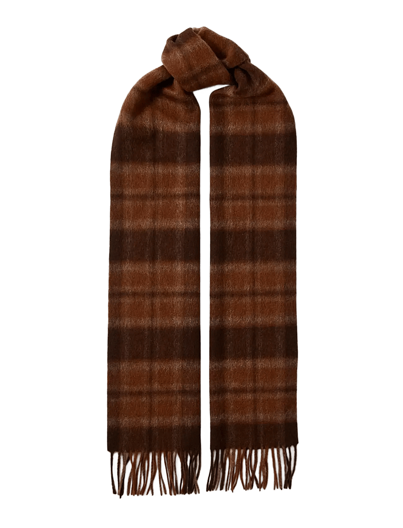 Selected - SLMTOPE WOOL CHECK SCARF - Šalikai žiemai - soft silt - 0