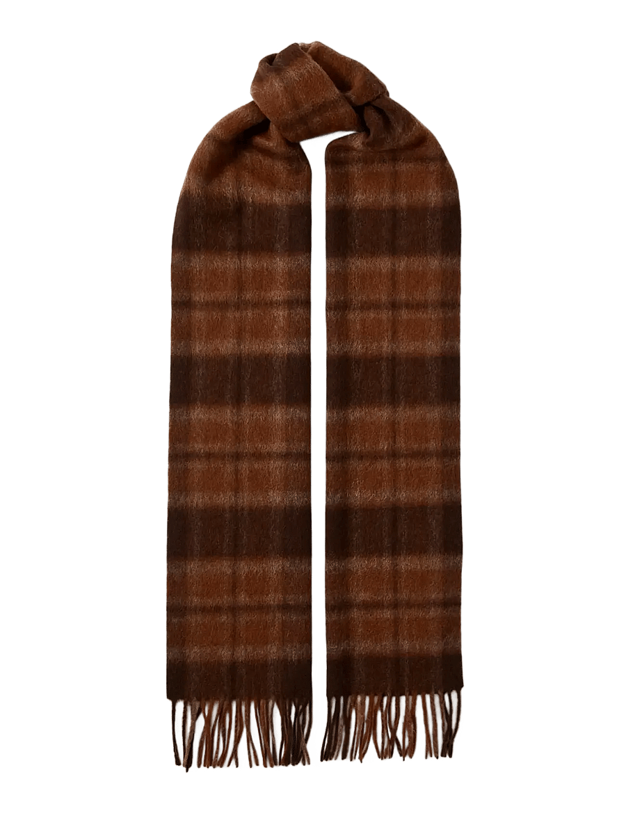 Selected - SLMTOPE WOOL CHECK SCARF - winterschals - soft silt - 0