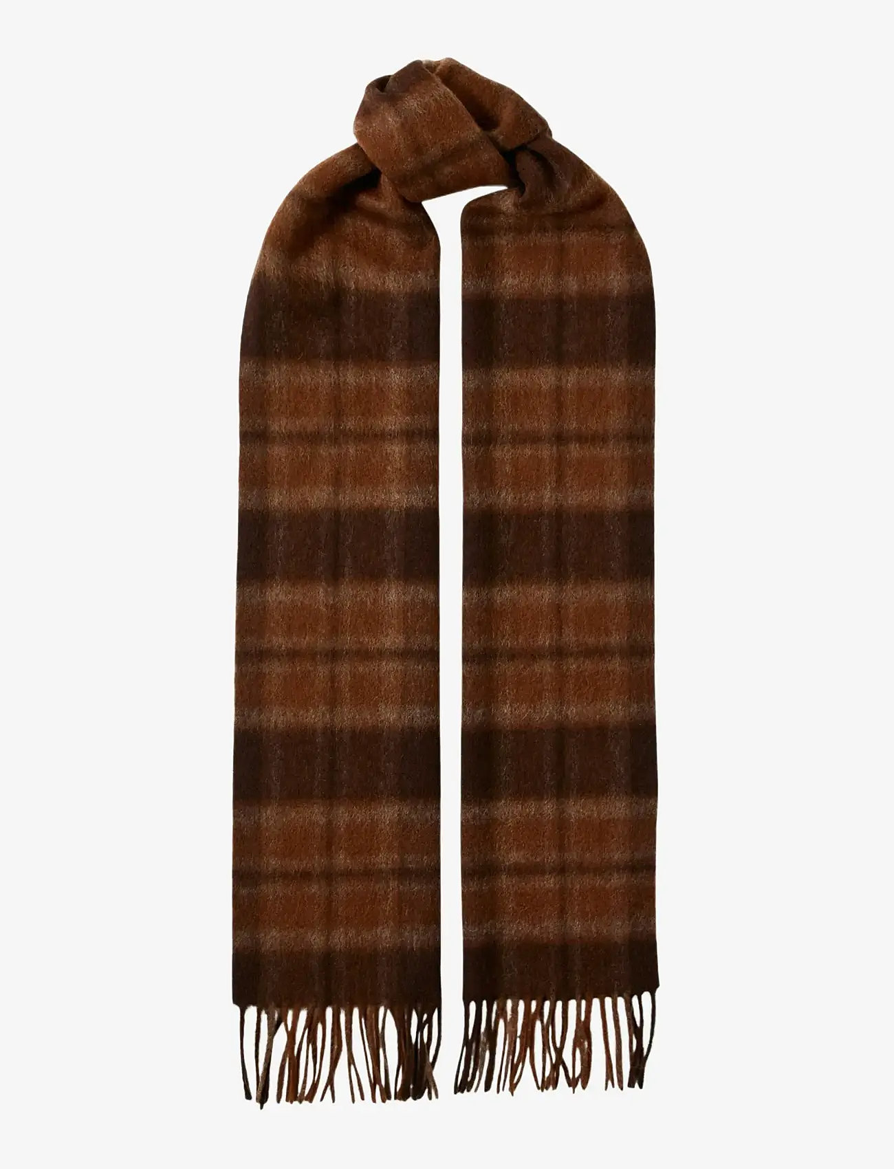 Selected - SLMTOPE WOOL CHECK SCARF - Šalikai žiemai - soft silt - 1