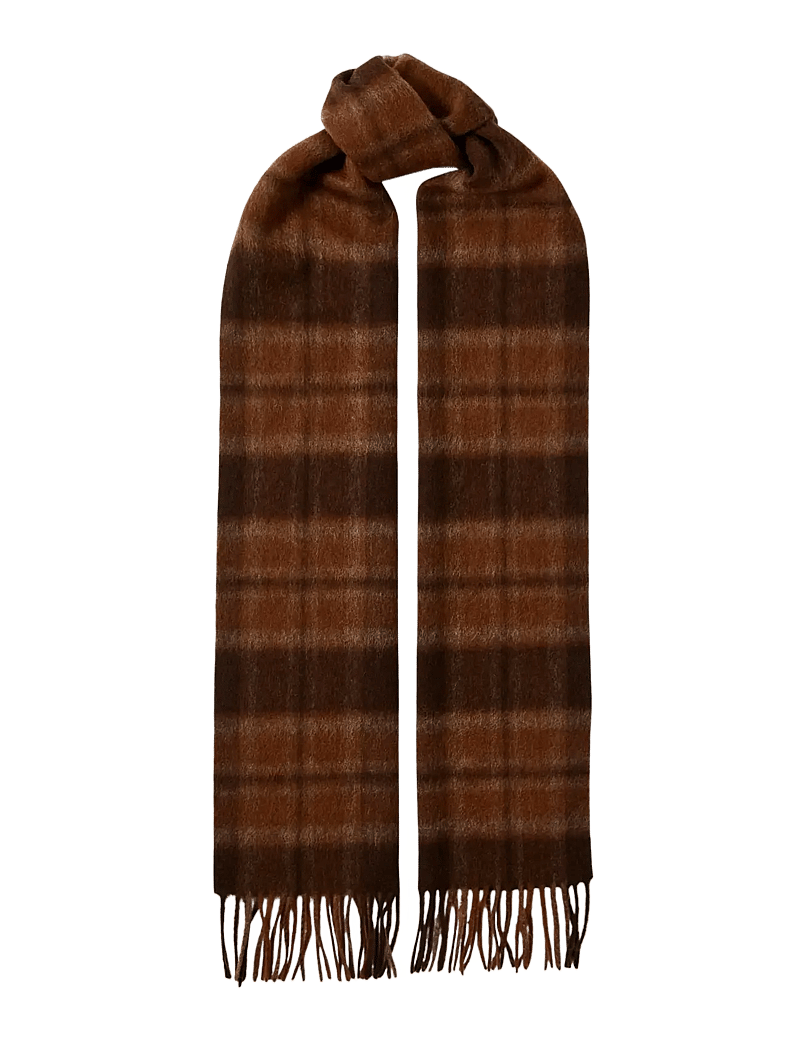 Selected - SLMTOPE WOOL CHECK SCARF - Šalikai žiemai - soft silt - 1
