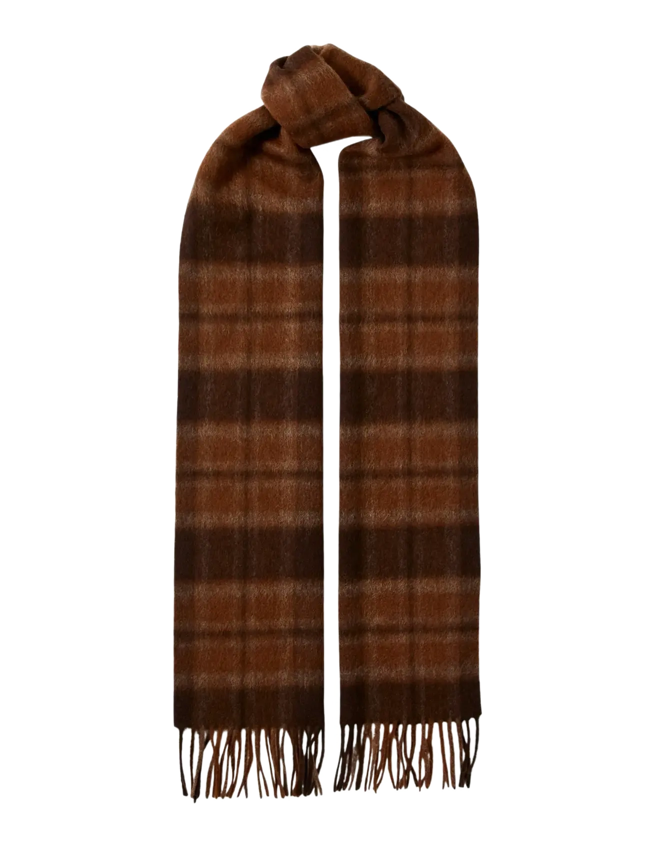 Selected - SLMTOPE WOOL CHECK SCARF - winterschals - soft silt - 1