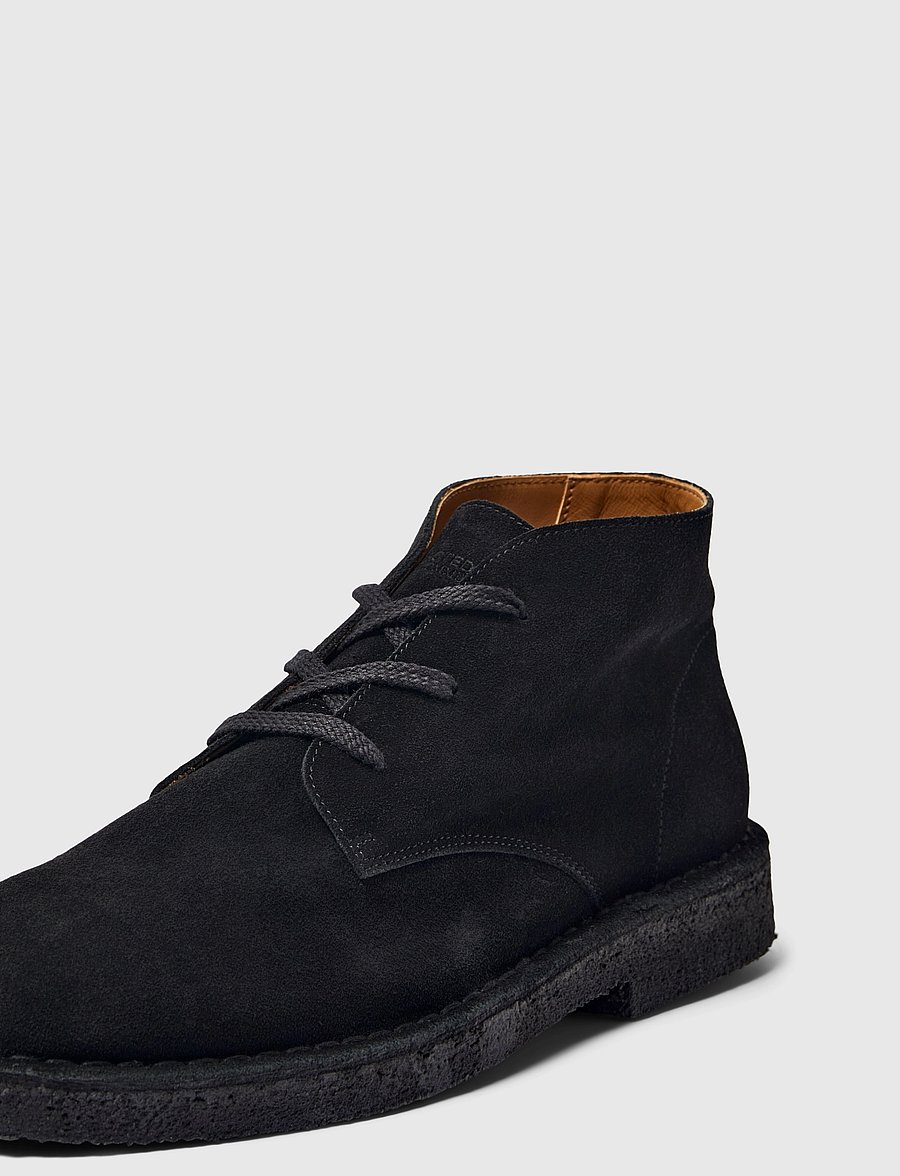 Selected - SLMRICCO SUEDE CHUKKA BOOT - chukka boots - black - 3