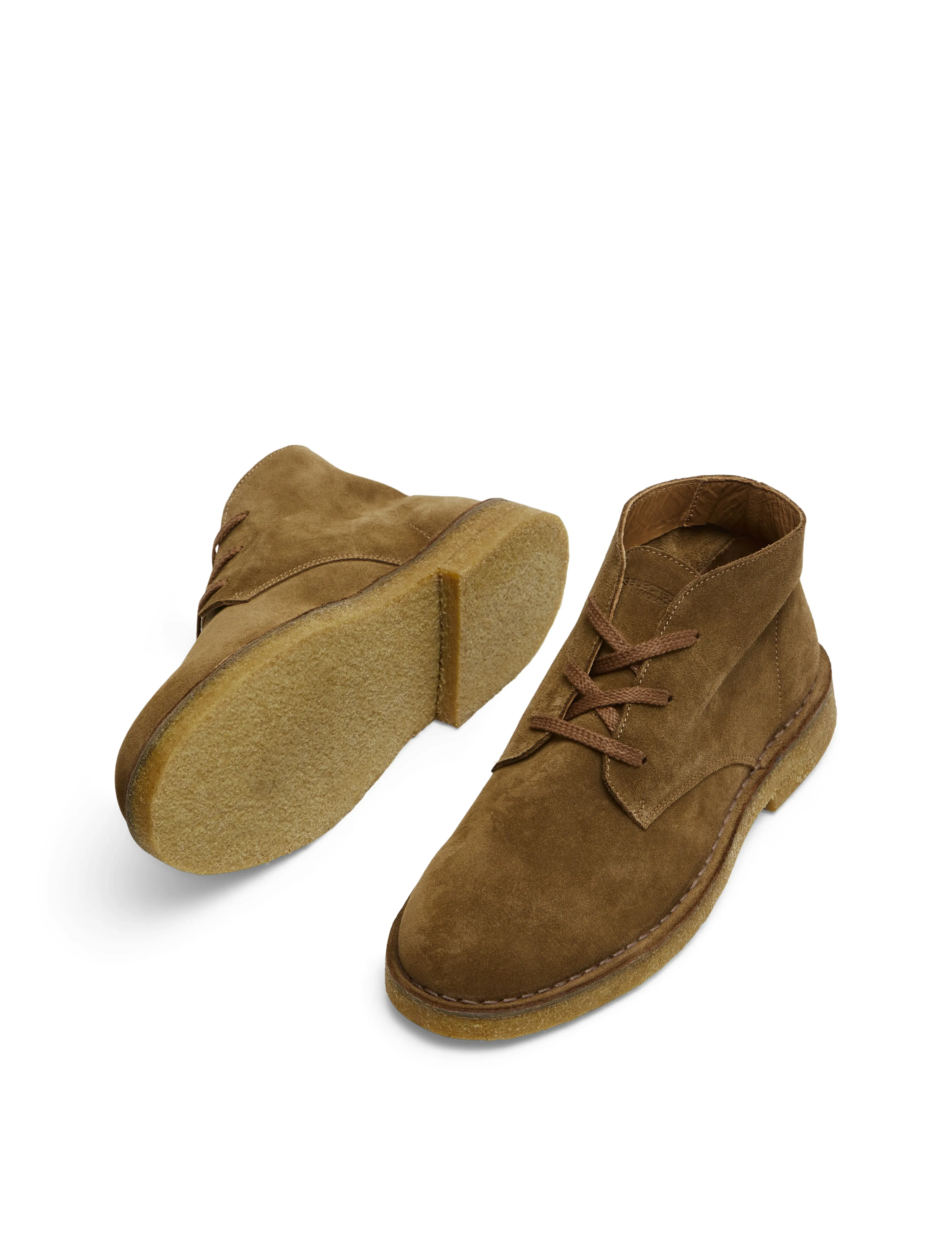 Selected Slmricco Suede Chukka Boot, 43, Boots, Braun - Lace Up Männerswear