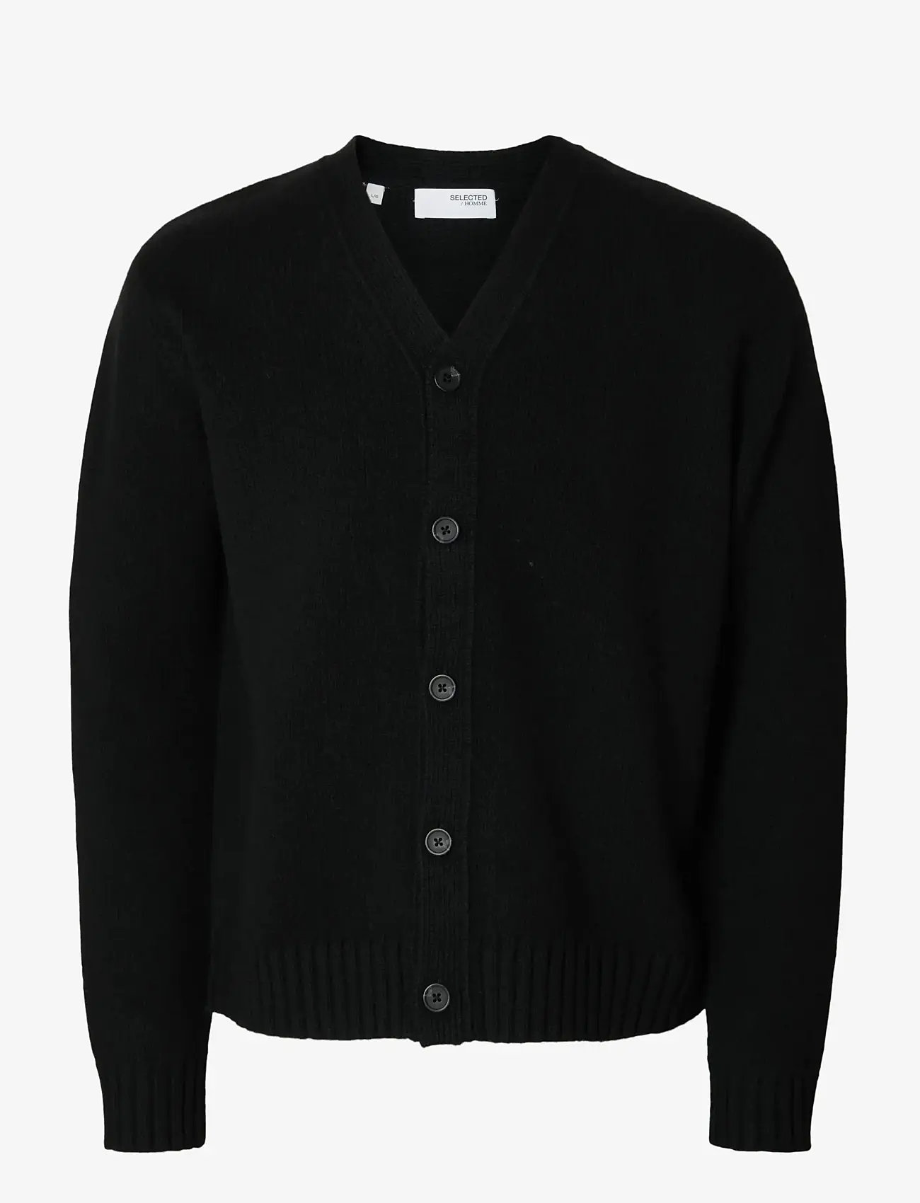 Selected - SLHCODY LS KNIT RELAXED CARDIGAN NOOS - koftor - black - 1