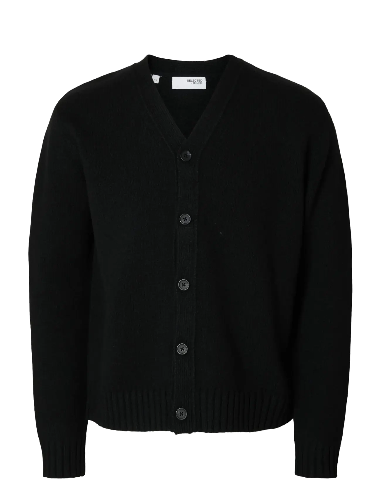 Selected SLHCODY LS KNIT RELAXED CARDIGAN NOOS - Strickmode - BLACK / black